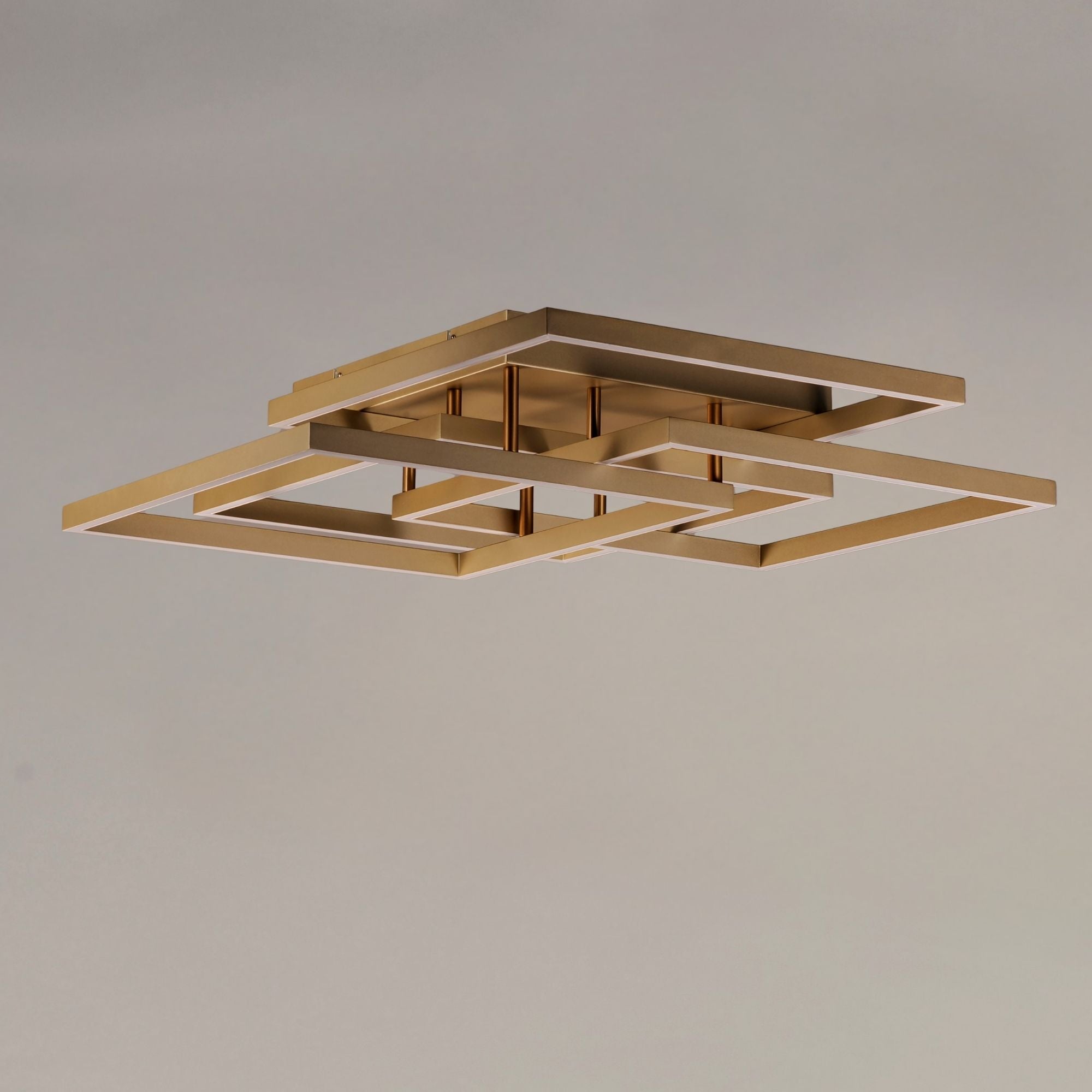 Traverse LED 31" Geometric LED Flush/Wall Mount, Champagne Finish