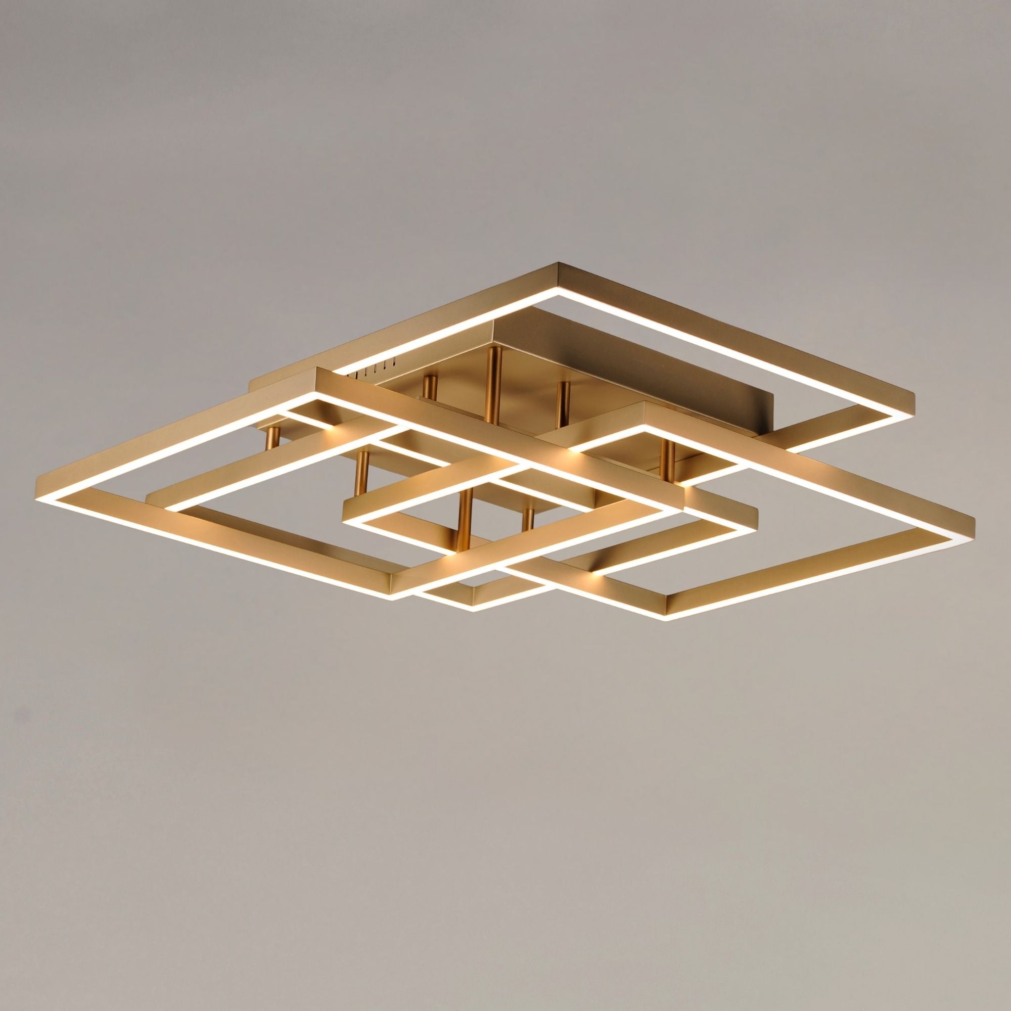 Traverse LED 31" Geometric LED Flush/Wall Mount, Champagne Finish