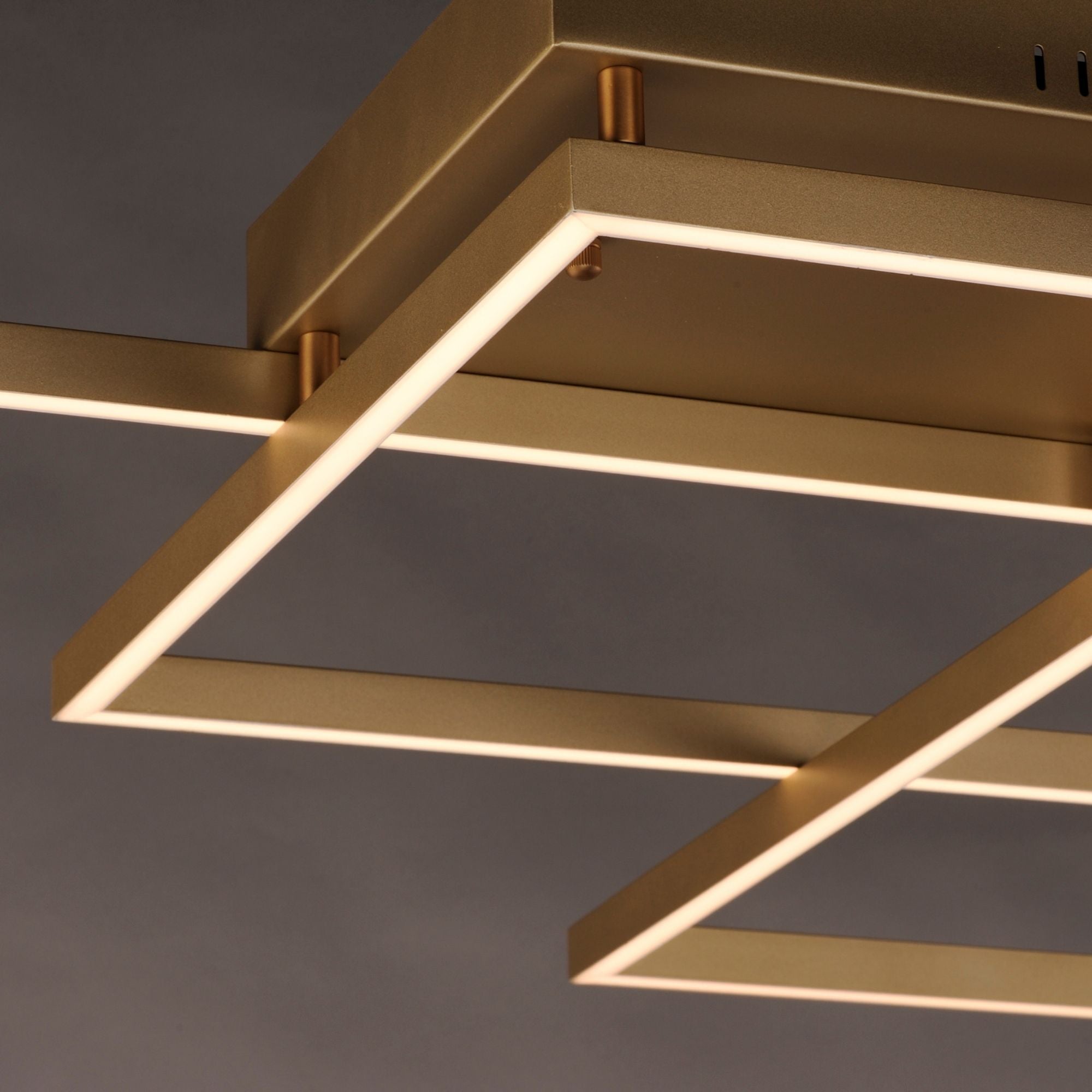 Traverse LED 31" Geometric LED Flush/Wall Mount, Champagne Finish