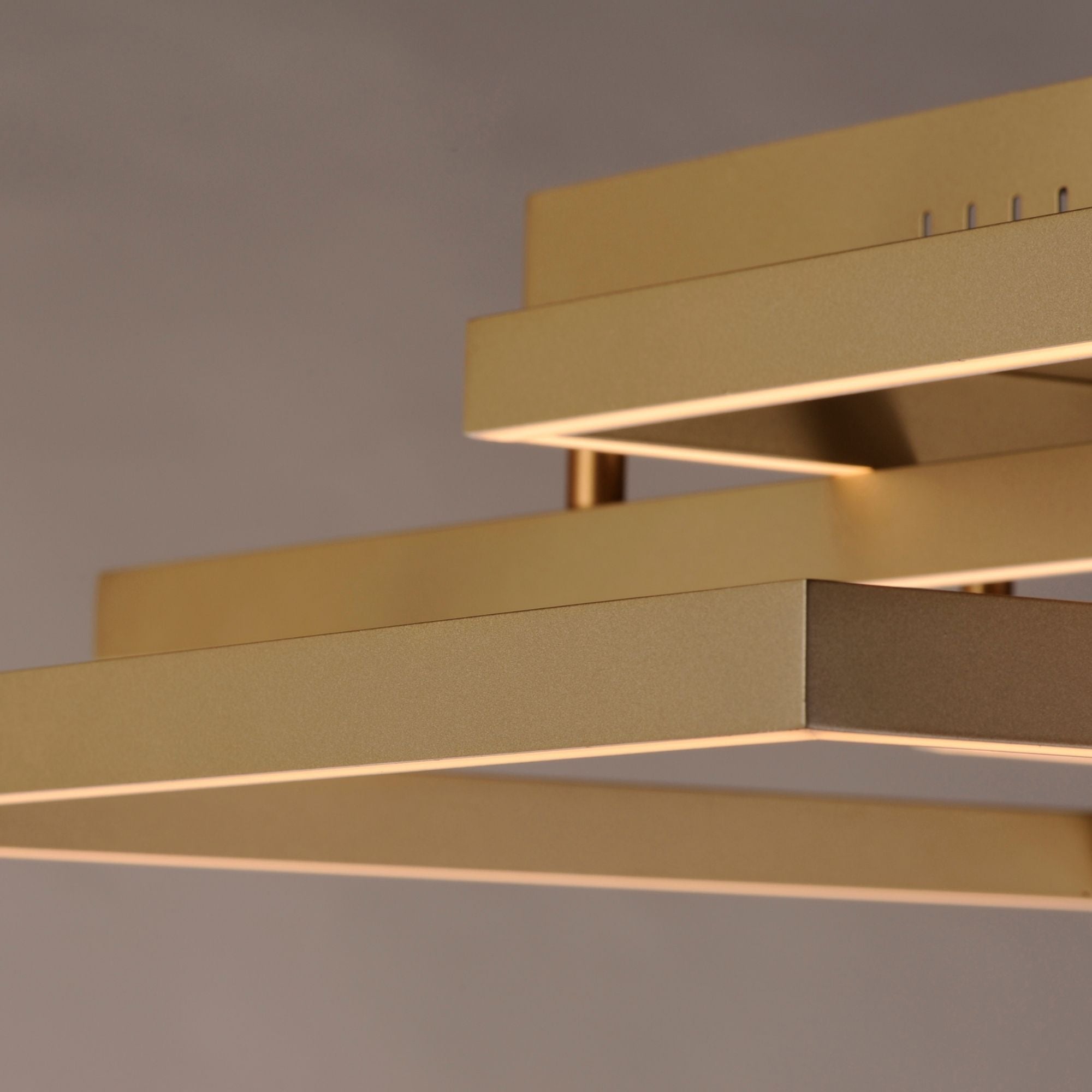 Traverse LED 31" Geometric LED Flush/Wall Mount, Champagne Finish