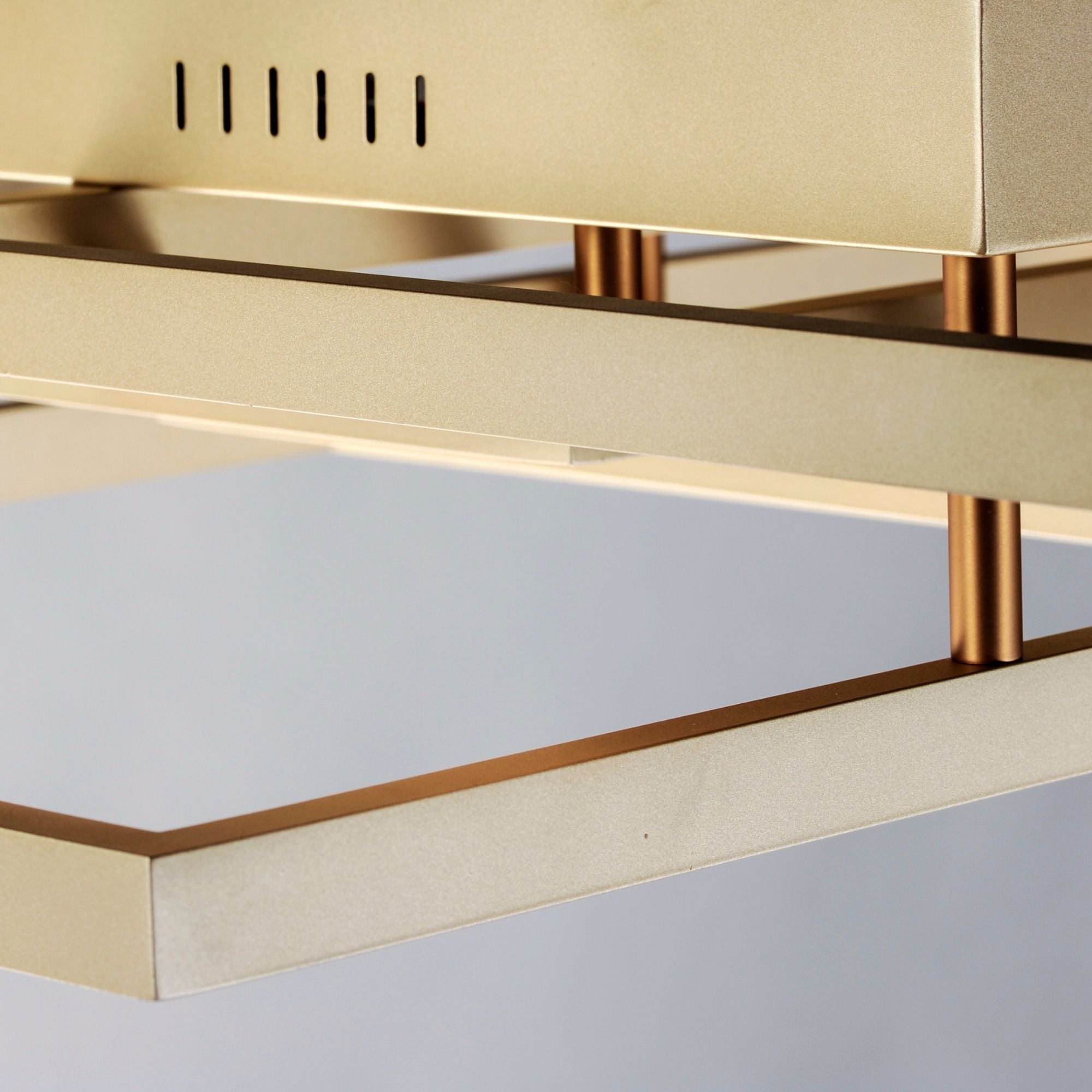 Traverse LED 31" Geometric LED Flush/Wall Mount, Champagne Finish
