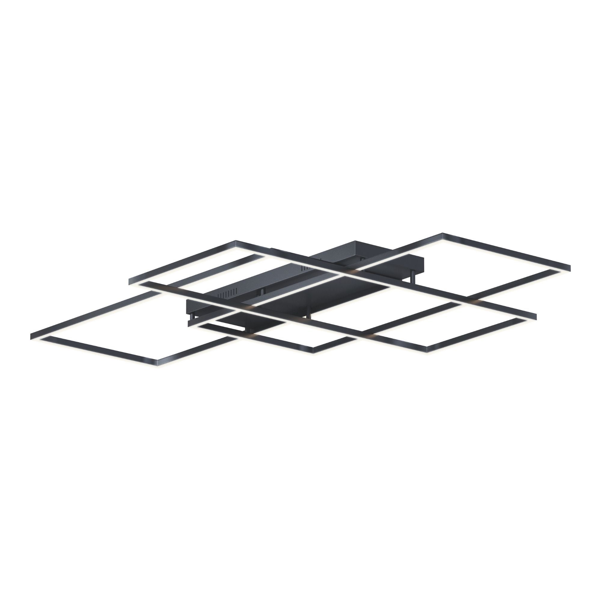 Traverse LED 68" Geometric LED Flush/Wall Mount, Black Finish