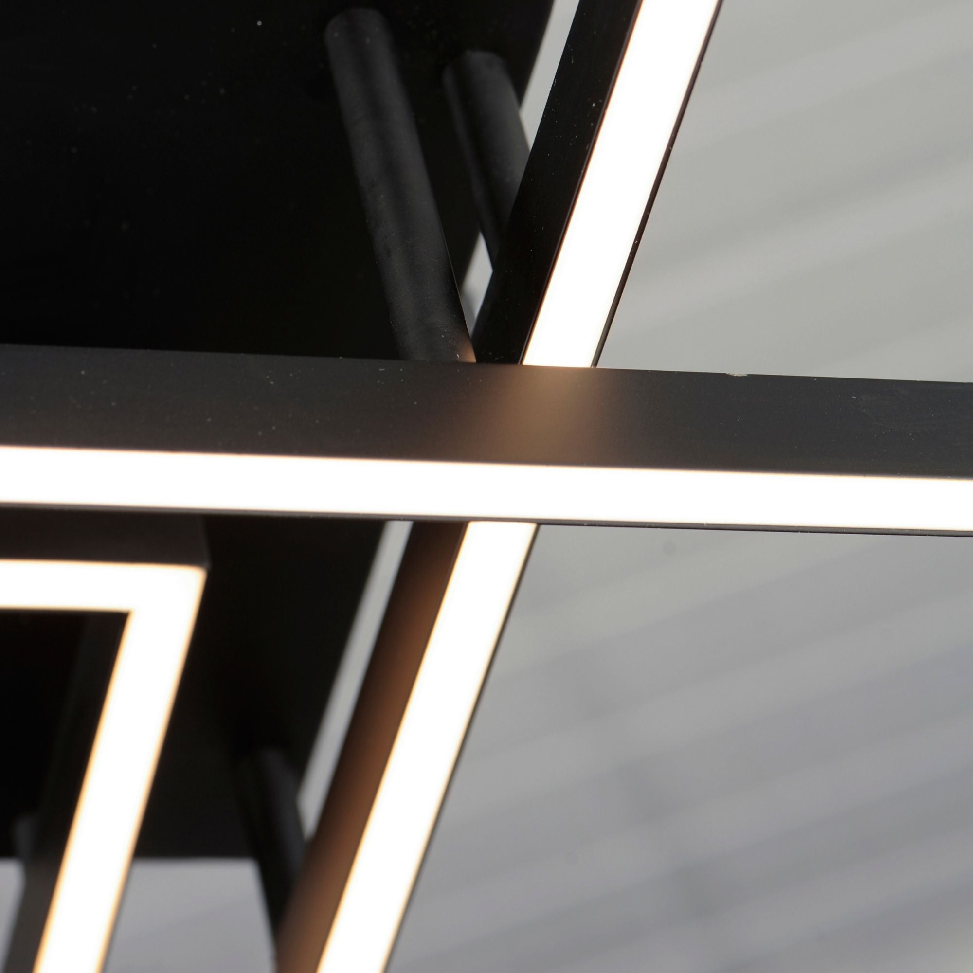 Traverse LED 68" Geometric LED Flush/Wall Mount, Black Finish