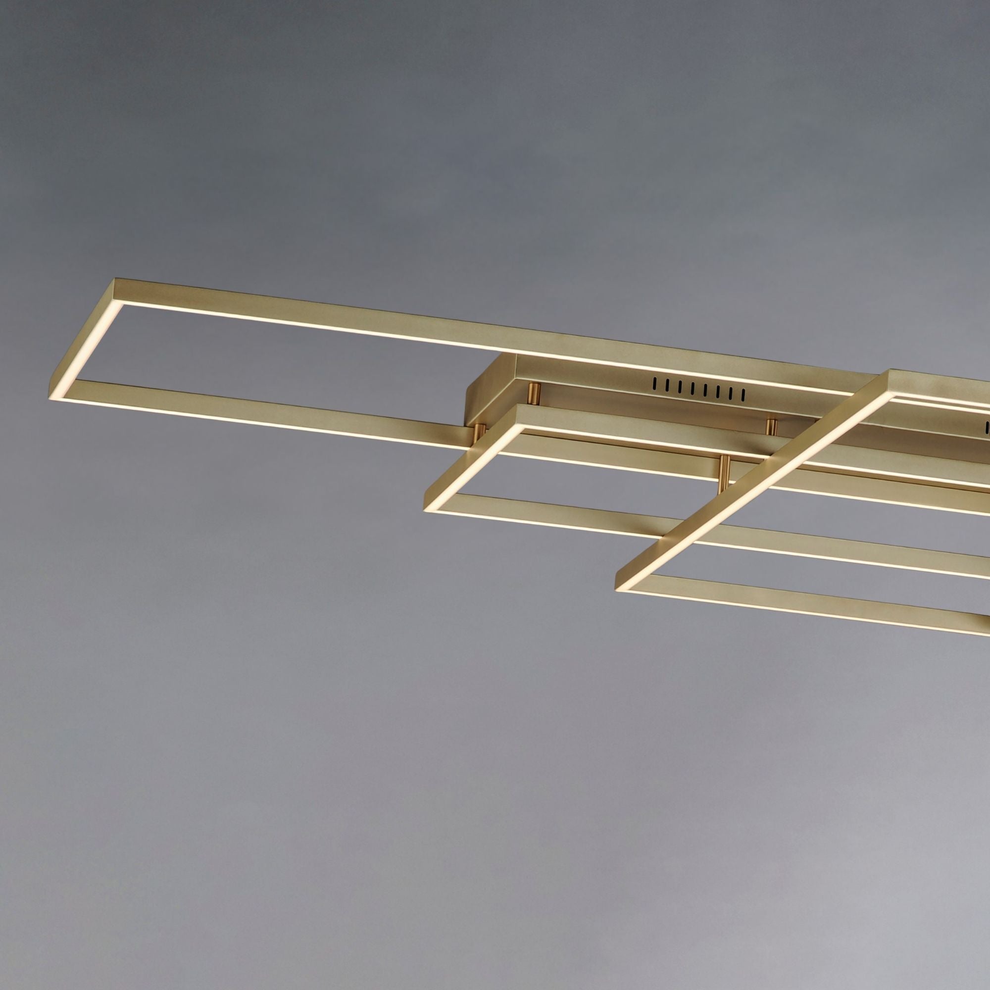 Traverse LED 68" Geometric LED Flush/Wall Mount, Champagne Finish