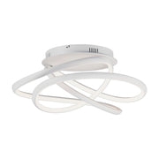 Twisted 25" LED Flush Mount, Matte White Finish