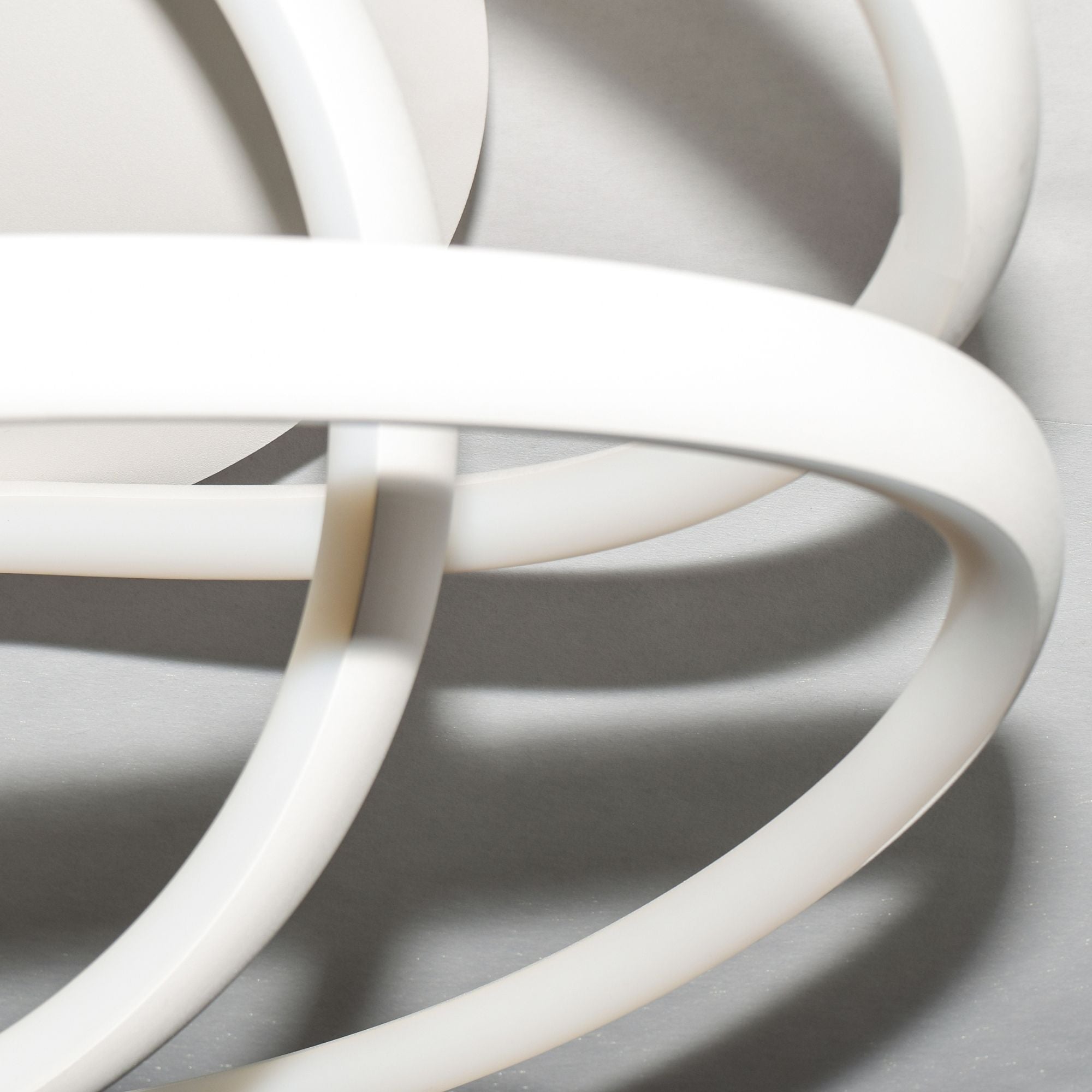 Twisted 25" LED Flush Mount, Matte White Finish