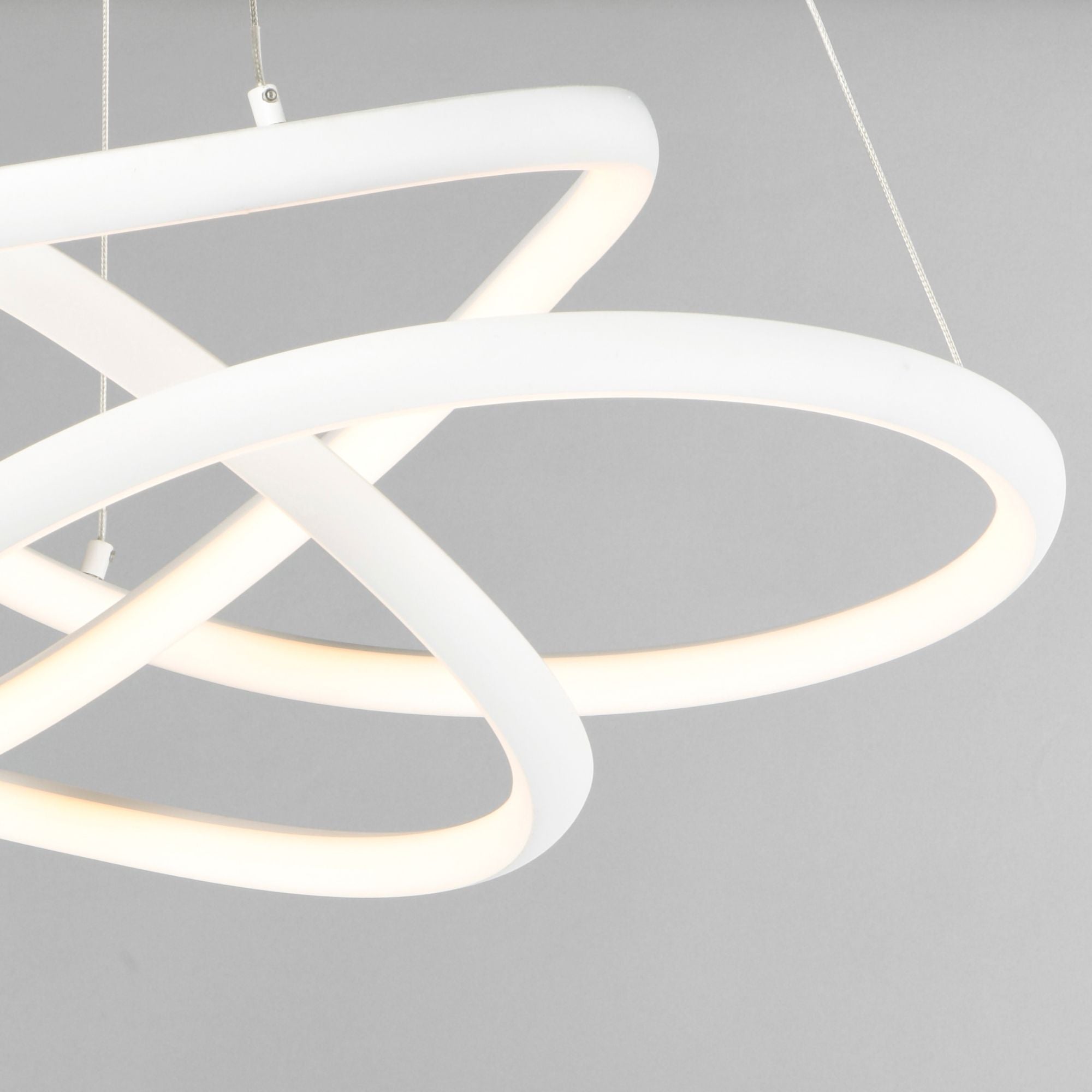 ET2 Lighting - Twisted 25" LED Pendant, Matte White Finish | Bees Lighting