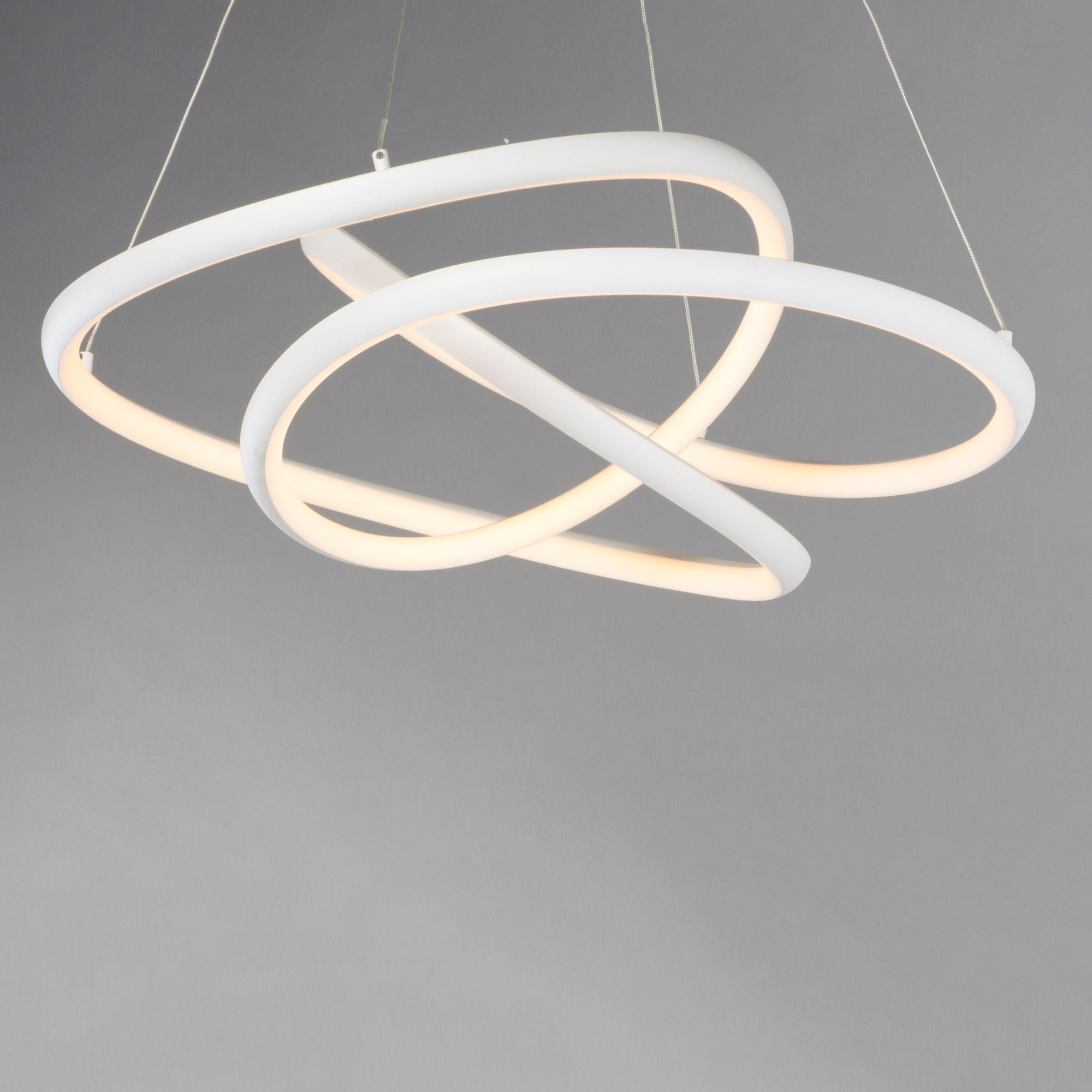 ET2 Lighting - Twisted 25" LED Pendant, Matte White Finish | Bees Lighting
