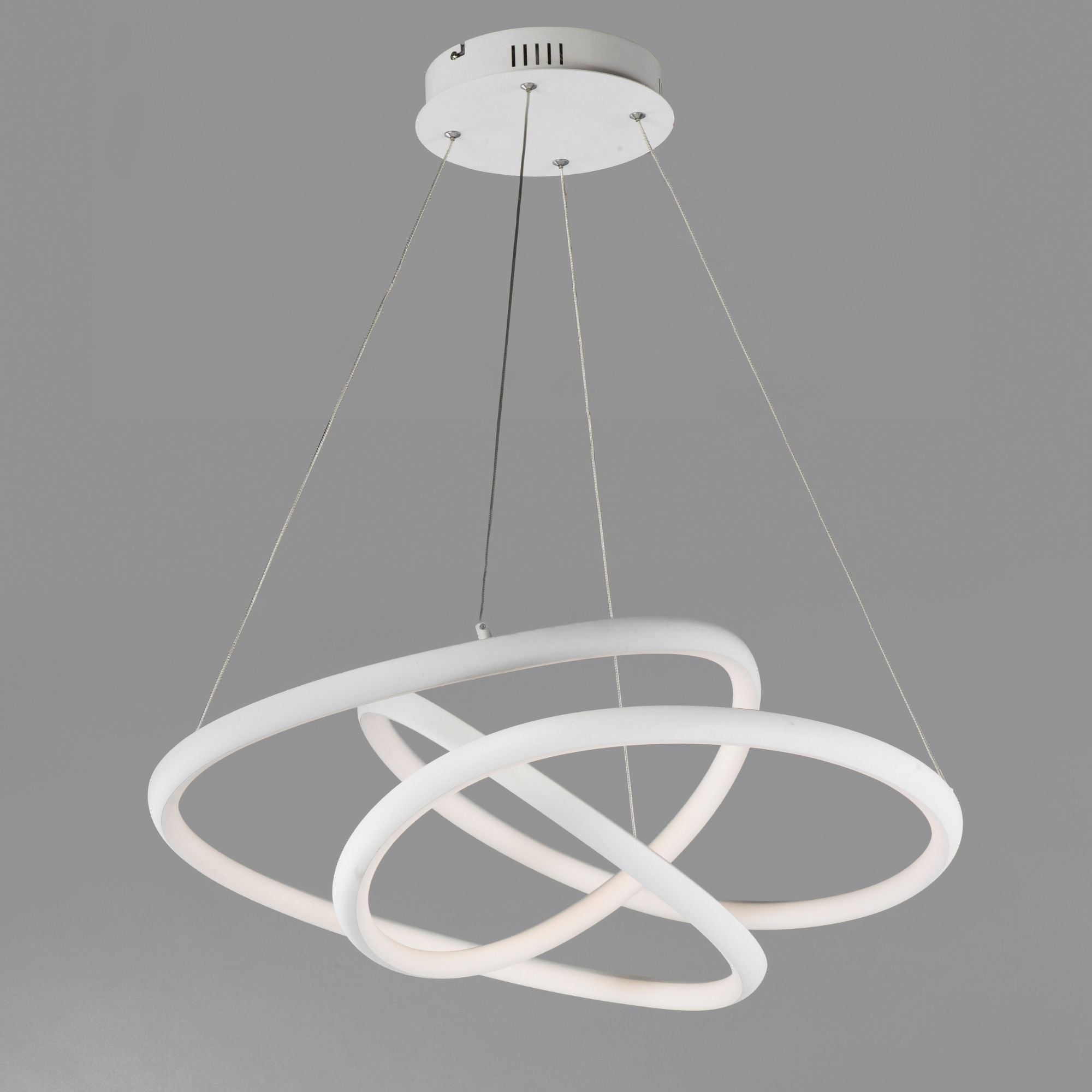 ET2 Lighting - Twisted 25" LED Pendant, Matte White Finish | Bees Lighting