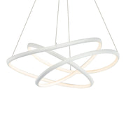 ET2 Lighting - Twisted 32" LED Pendant, Matte White Finish | Bees Lighting