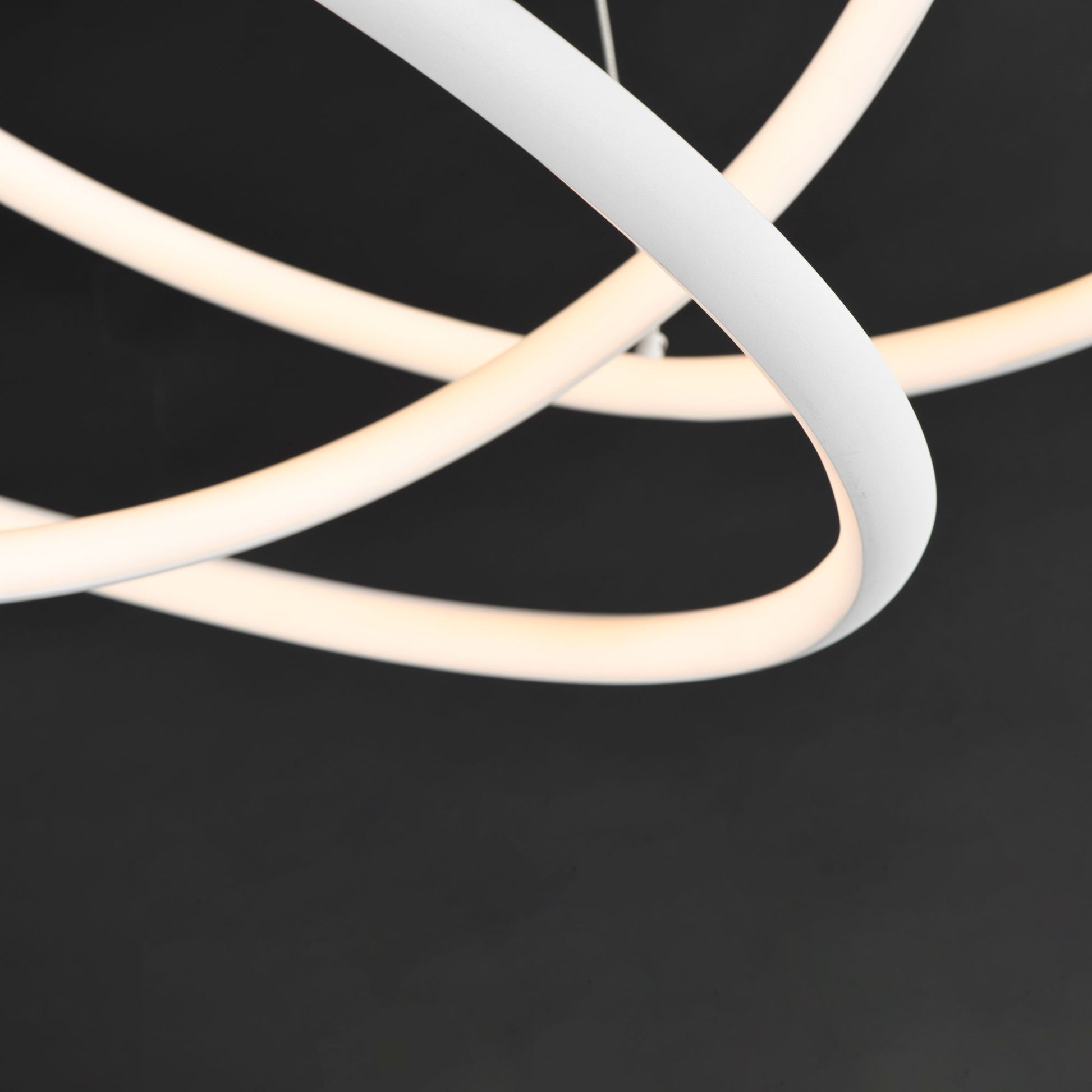 ET2 Lighting - Twisted 32" LED Pendant, Matte White Finish | Bees Lighting