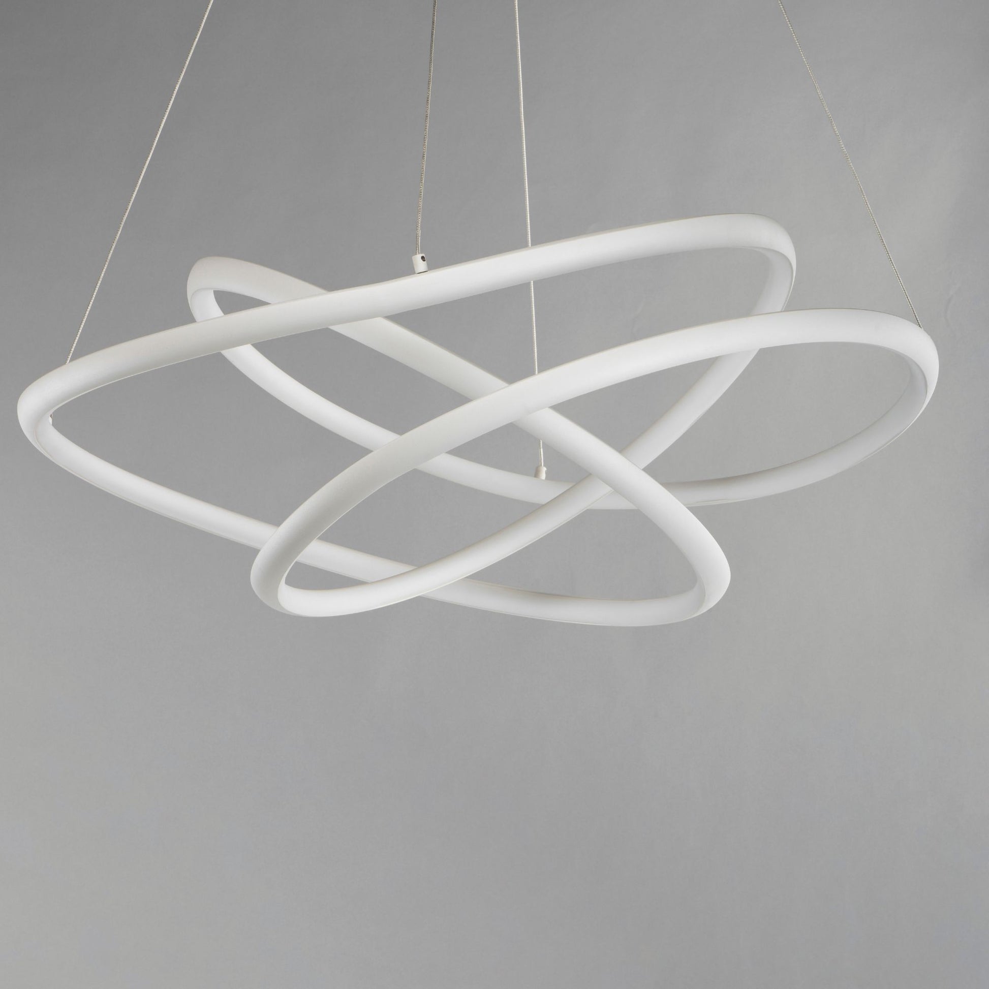 ET2 Lighting - Twisted 32" LED Pendant, Matte White Finish | Bees Lighting