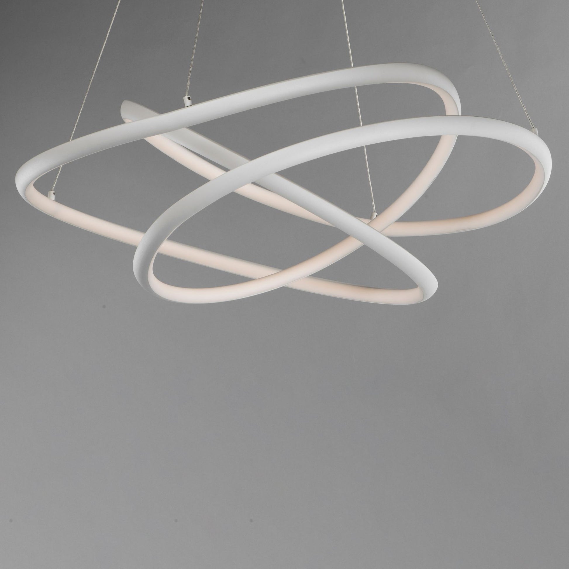 ET2 Lighting - Twisted 32" LED Pendant, Matte White Finish | Bees Lighting