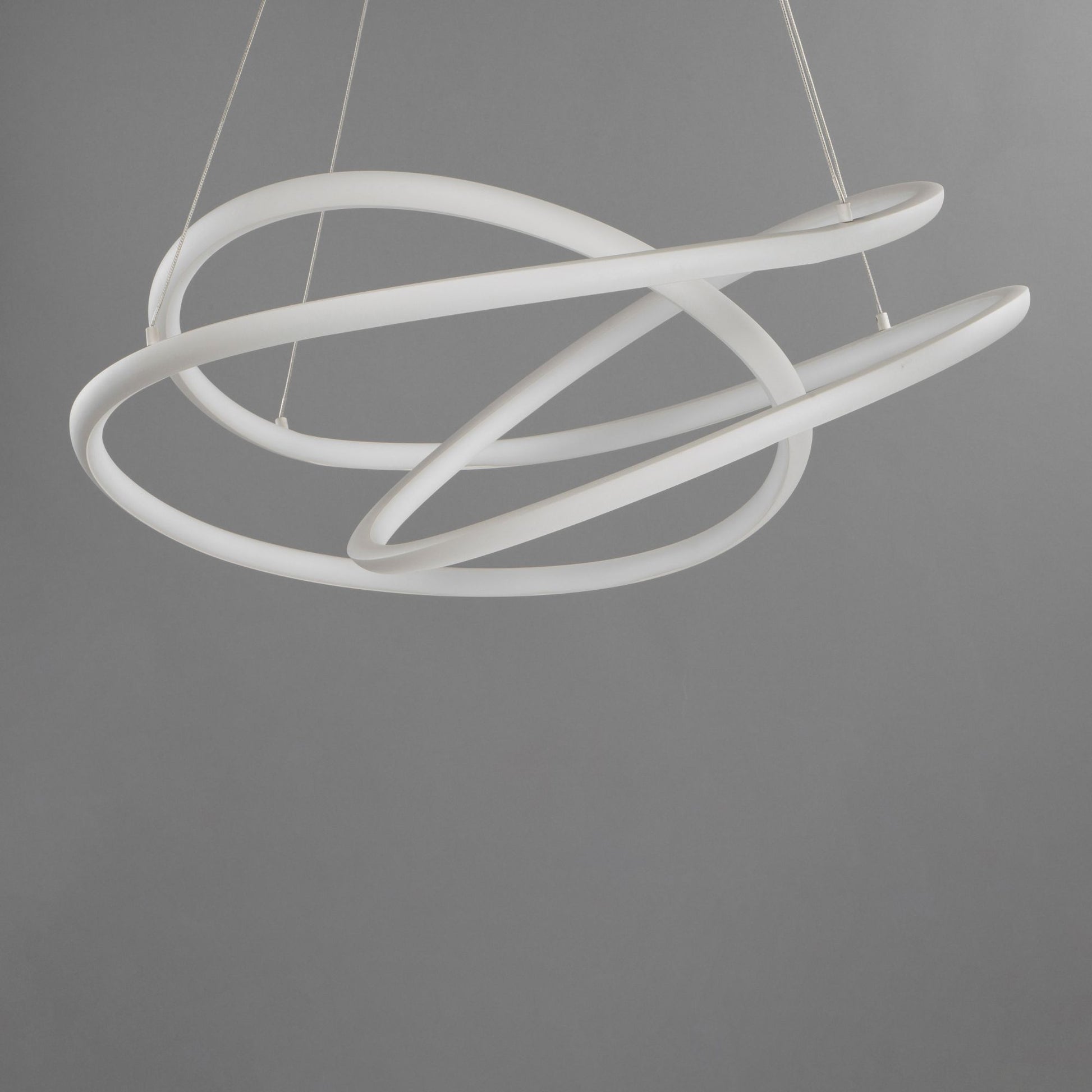 ET2 Lighting - Twisted 32" LED Pendant, Matte White Finish | Bees Lighting
