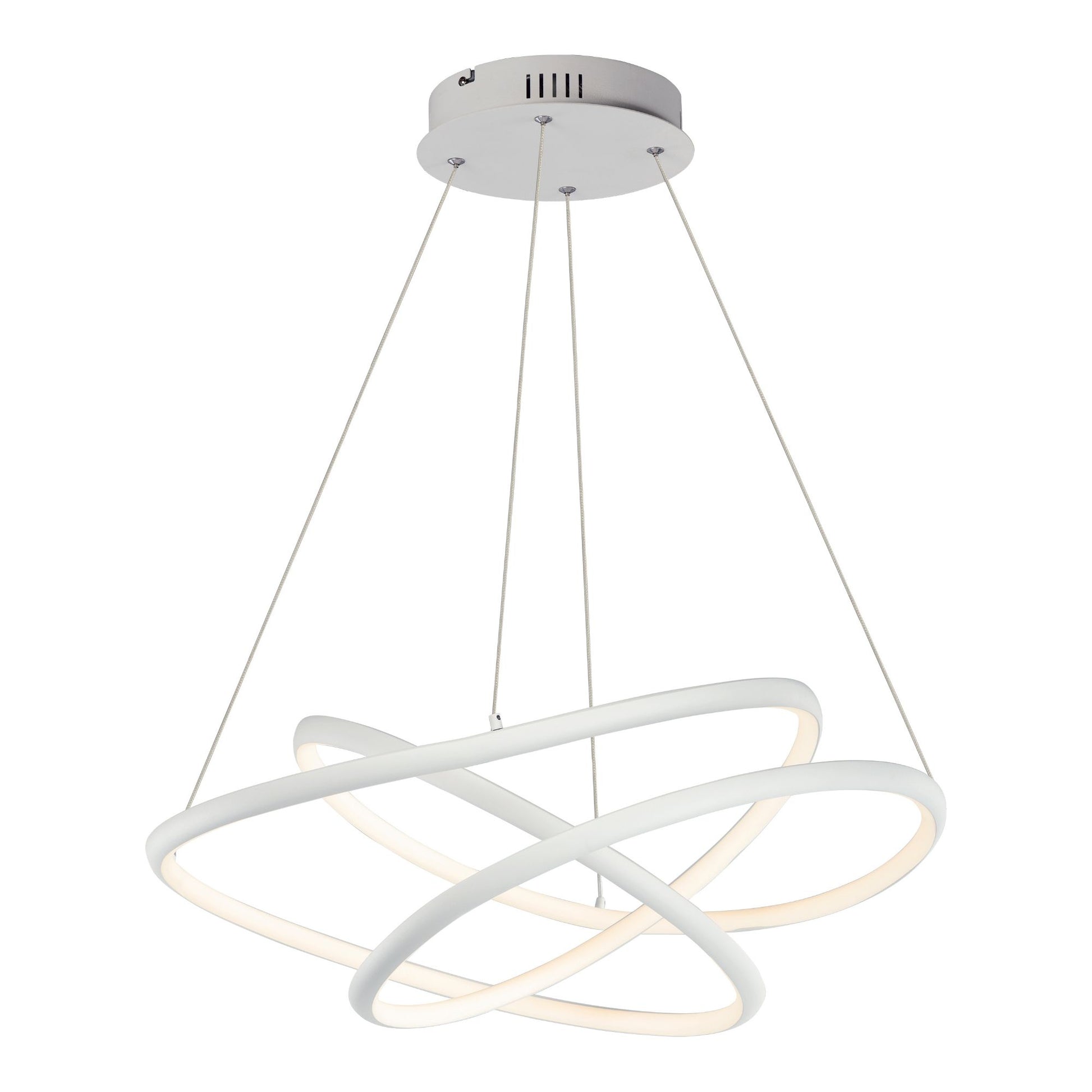 ET2 Lighting - Twisted 32" LED Pendant, Matte White Finish | Bees Lighting