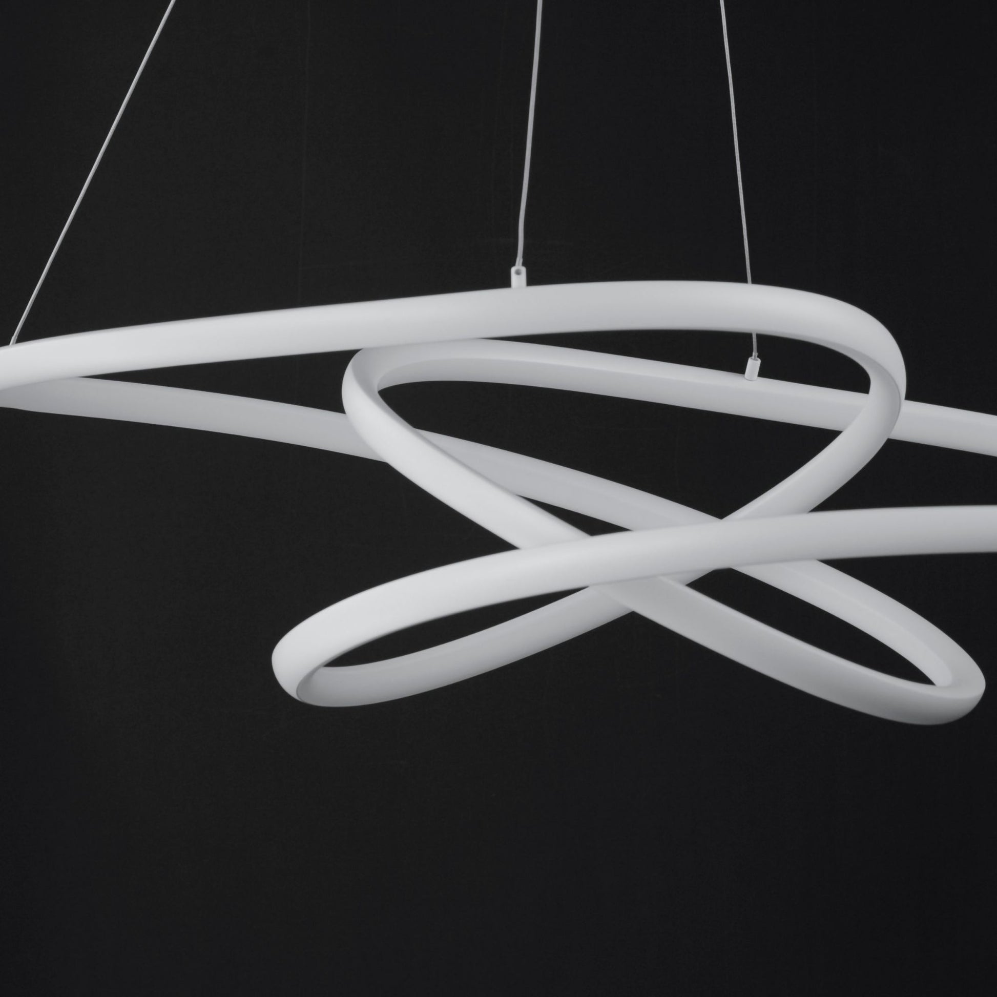 ET2 Lighting - Twisted 37" LED Pendant, Matte White Finish | Bees Lighting
