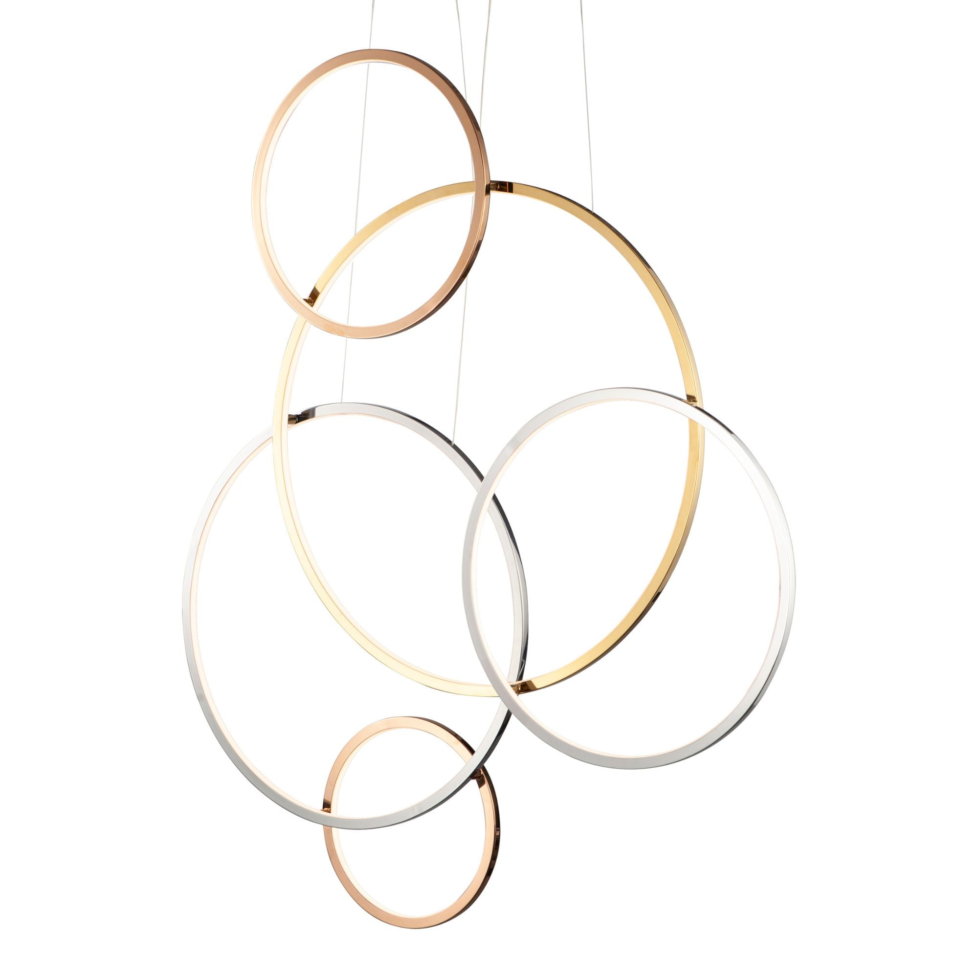 Union 47" 5-Light LED Pendant, Multi-Plated Finish