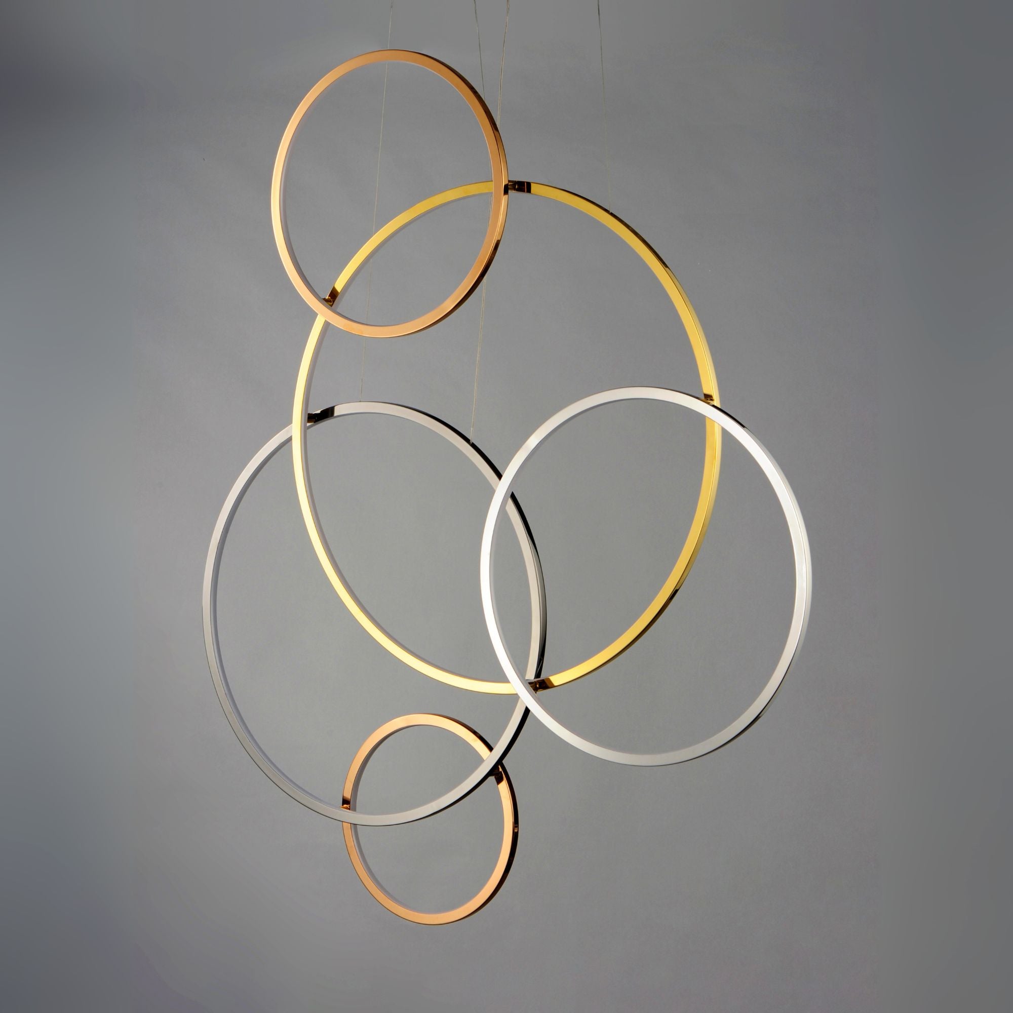 Union 47" 5-Light LED Pendant, Multi-Plated Finish