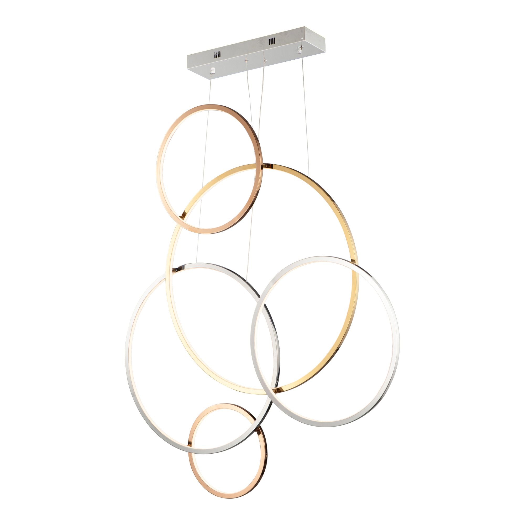 Union 47" 5-Light LED Pendant, Multi-Plated Finish