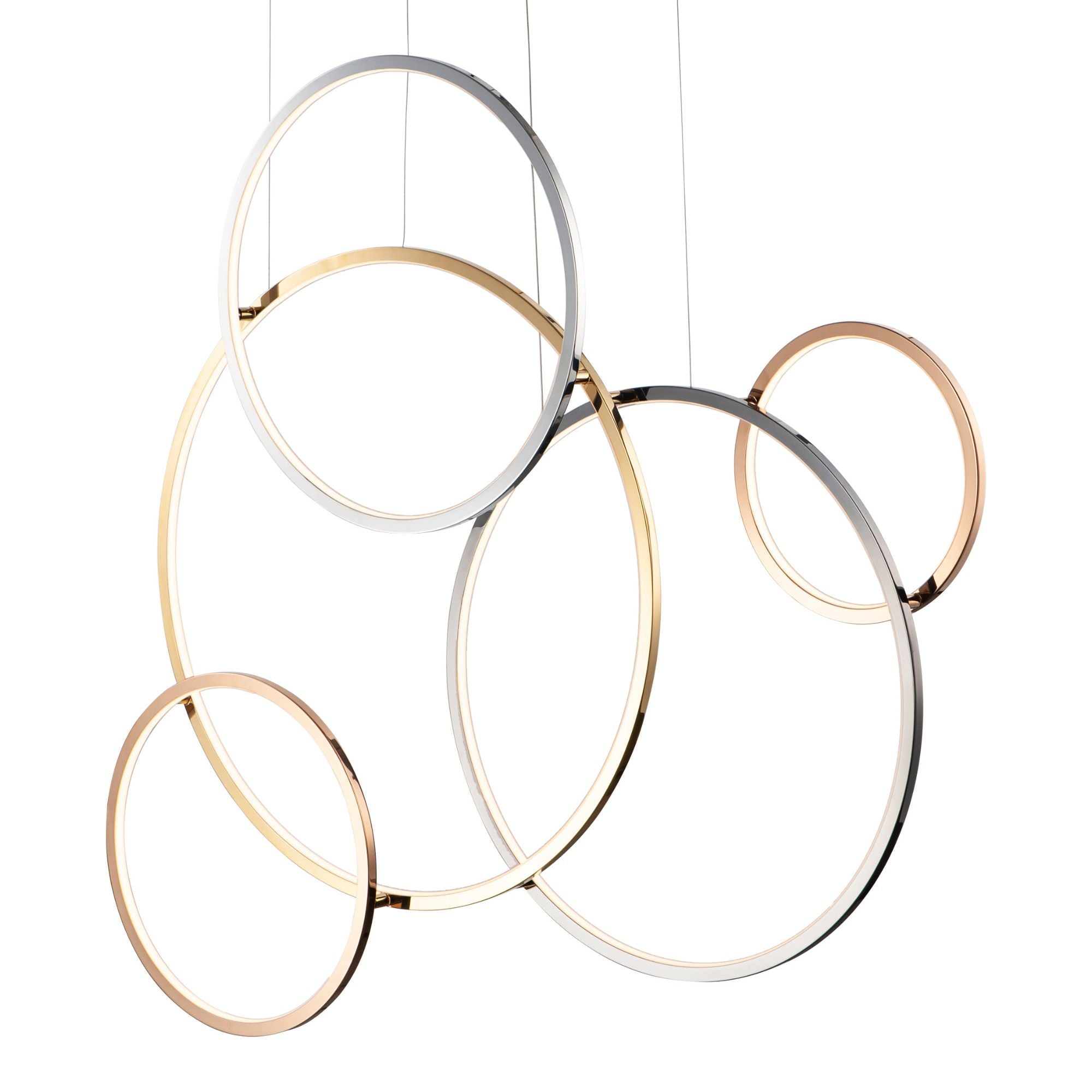 Union 47" 5-Light Linear LED Pendant, Multi-Plated Finish