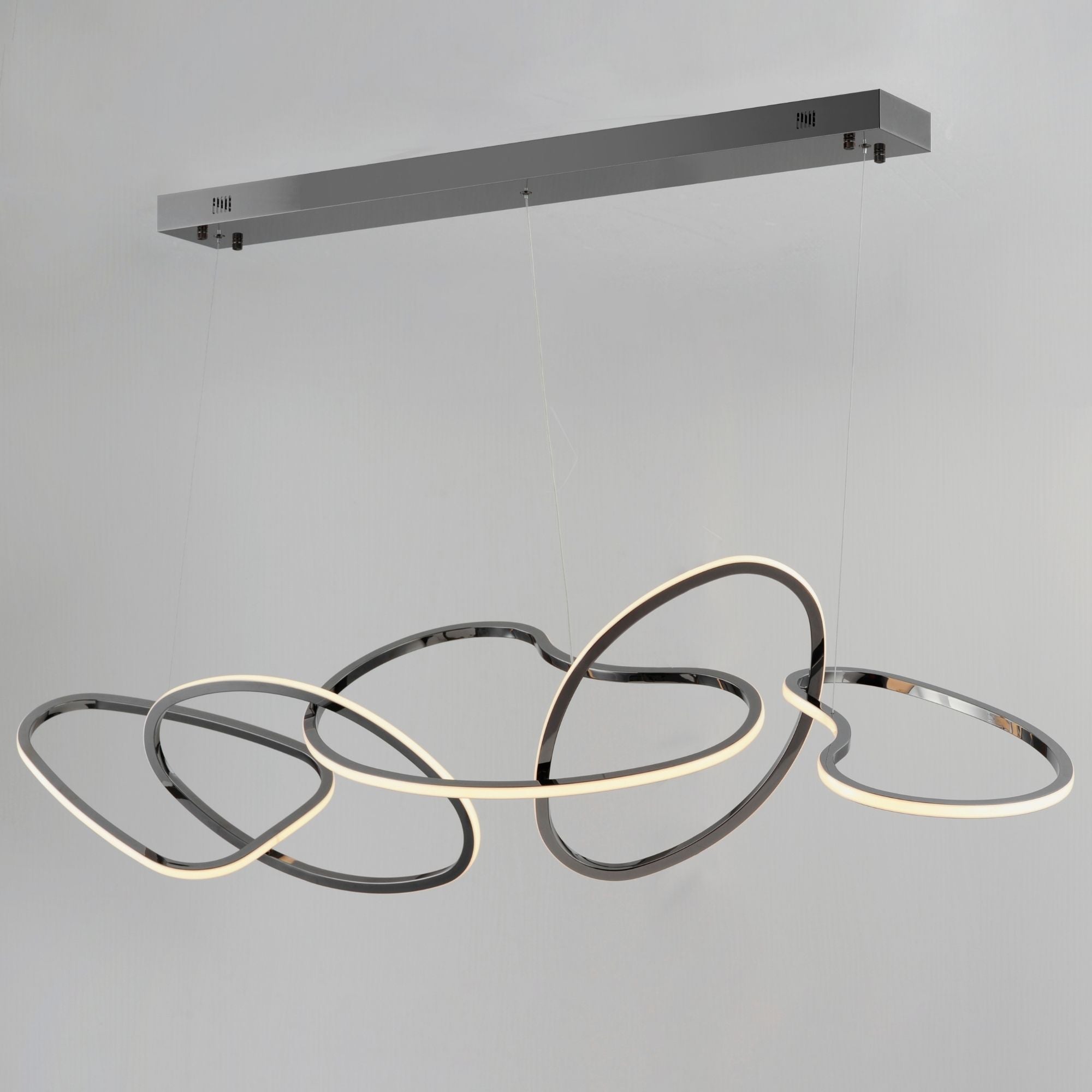 ET2 Lighting - Unity 55" Linear LED Pendant, Black Chrome Finish | Bees Lighting