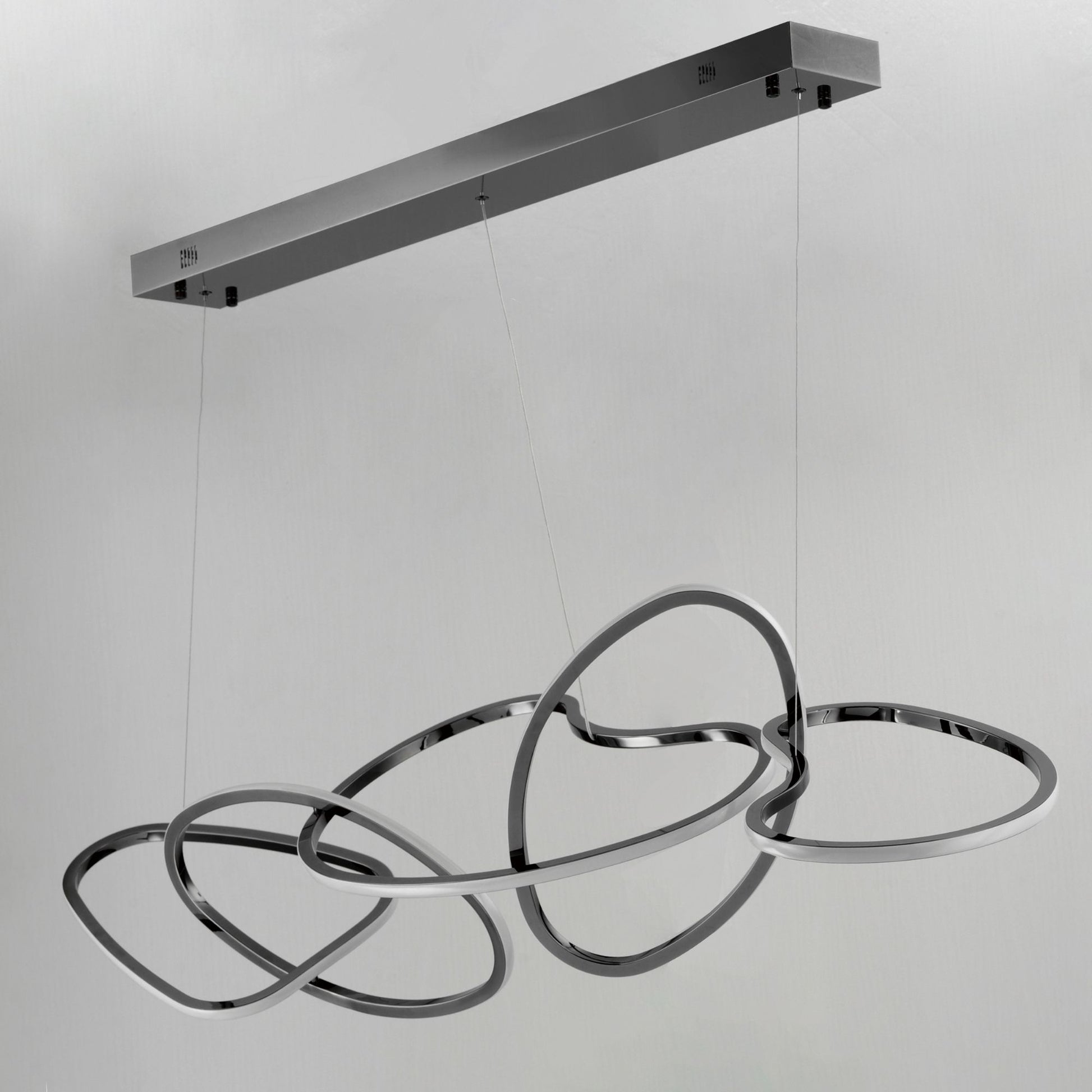 ET2 Lighting - Unity 55" Linear LED Pendant, Black Chrome Finish | Bees Lighting