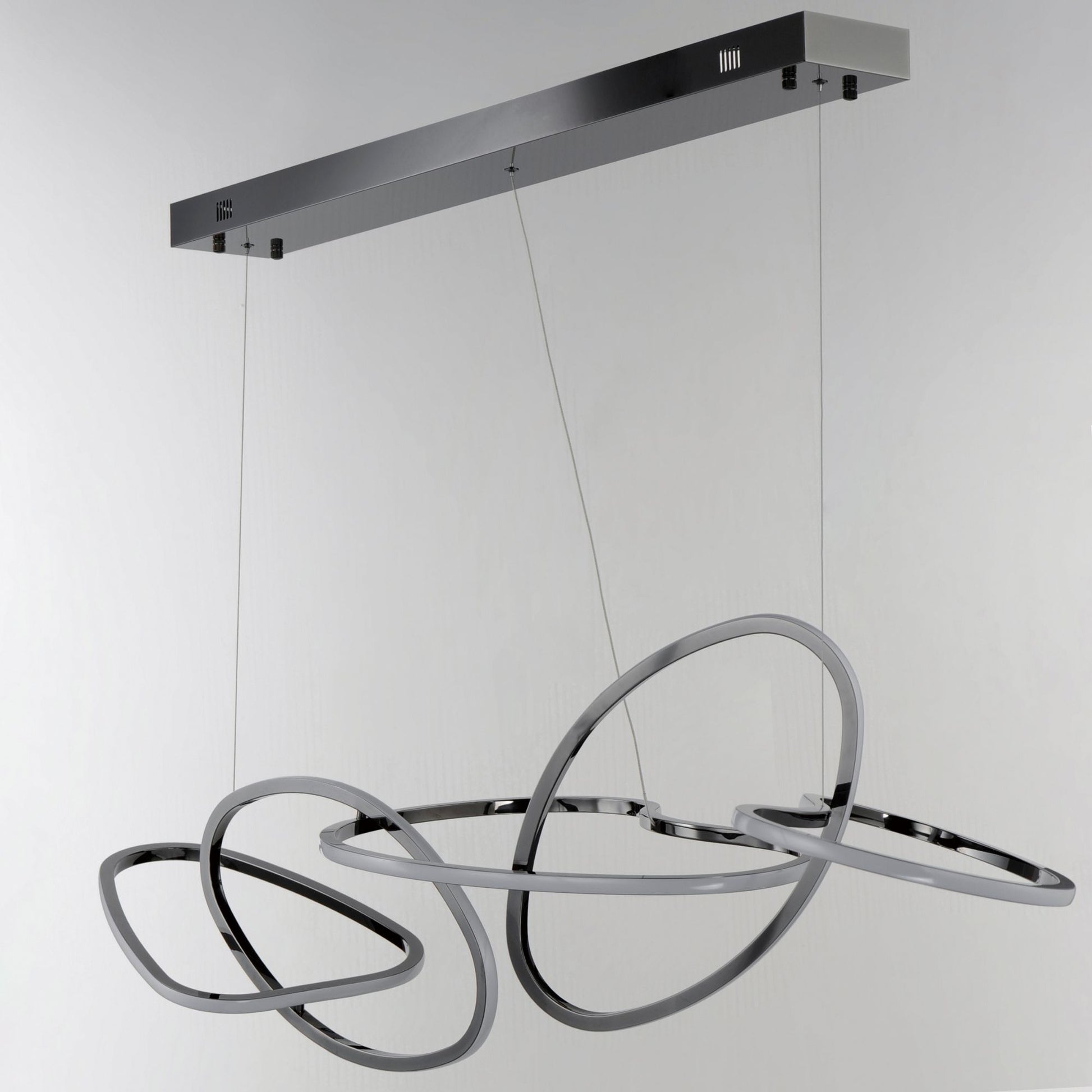 ET2 Lighting - Unity 55" Linear LED Pendant, Black Chrome Finish | Bees Lighting