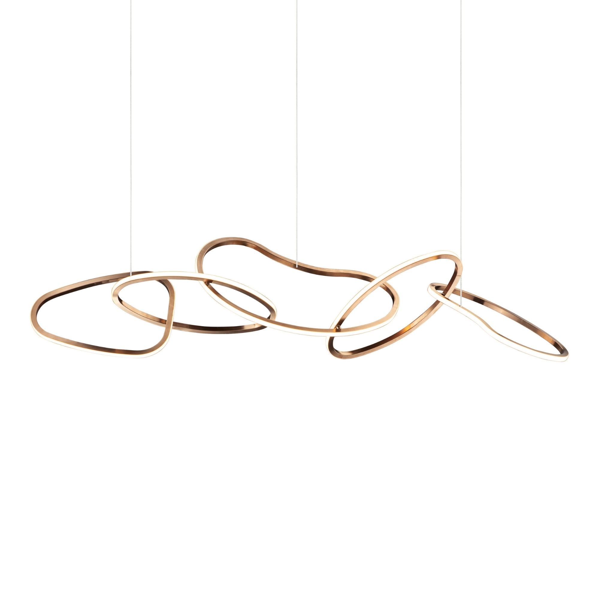 Unity 55" Linear LED Pendant, Brushed Champagne Finish