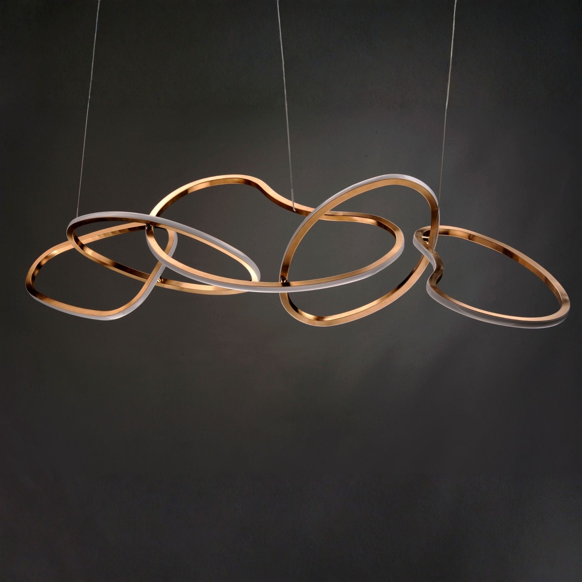 ET2 Lighting - Unity 55" Linear LED Pendant, Brushed Champagne Finish | Bees Lighting