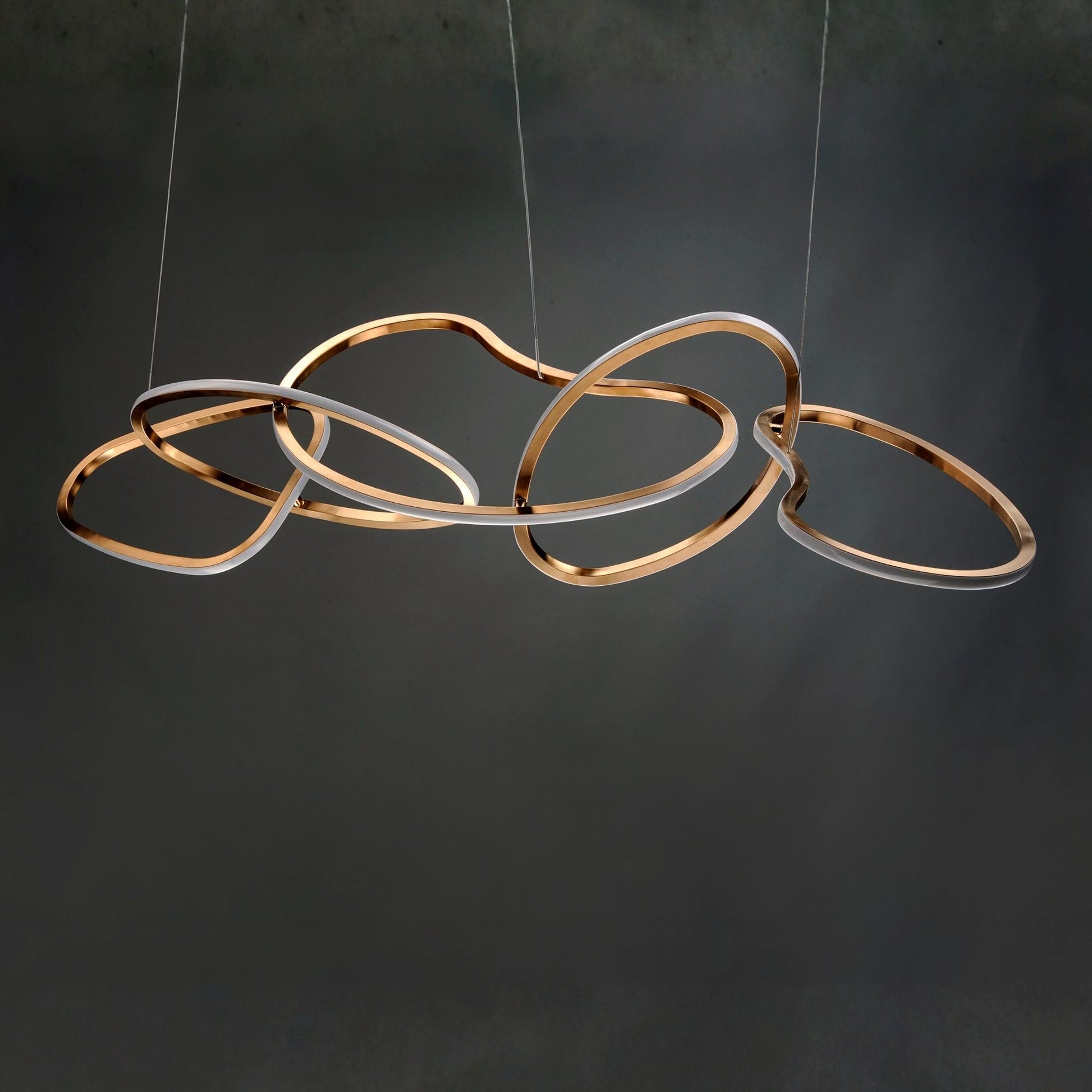 ET2 Lighting - Unity 55" Linear LED Pendant, Brushed Champagne Finish | Bees Lighting