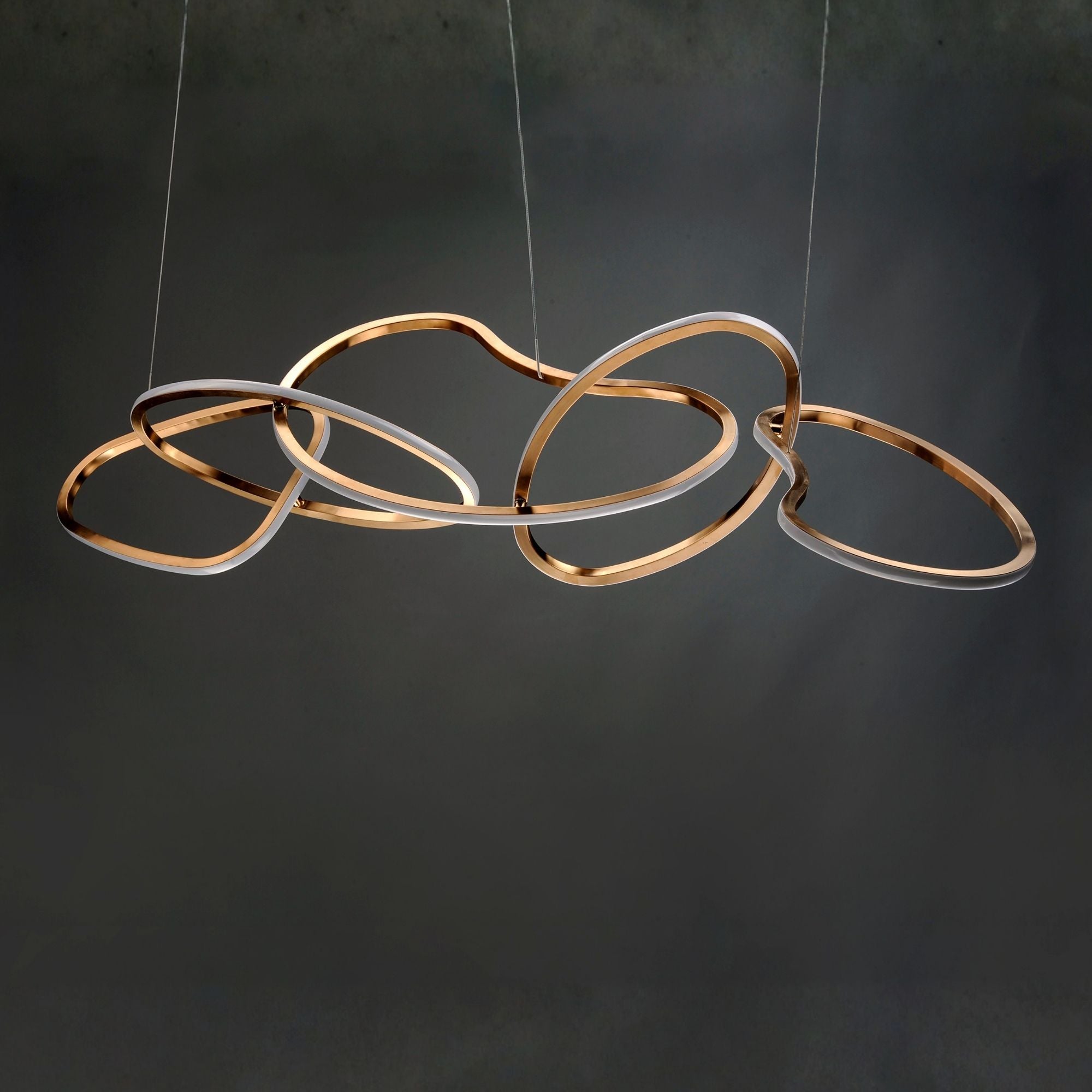 ET2 Lighting - Unity 55" Linear LED Pendant, Brushed Champagne Finish | Bees Lighting