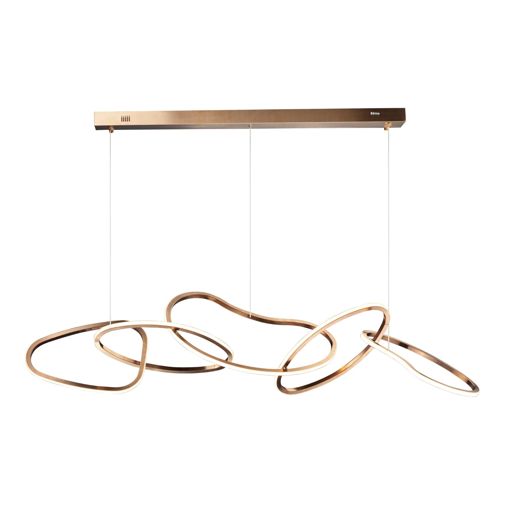 ET2 Lighting - Unity 55" Linear LED Pendant, Brushed Champagne Finish | Bees Lighting