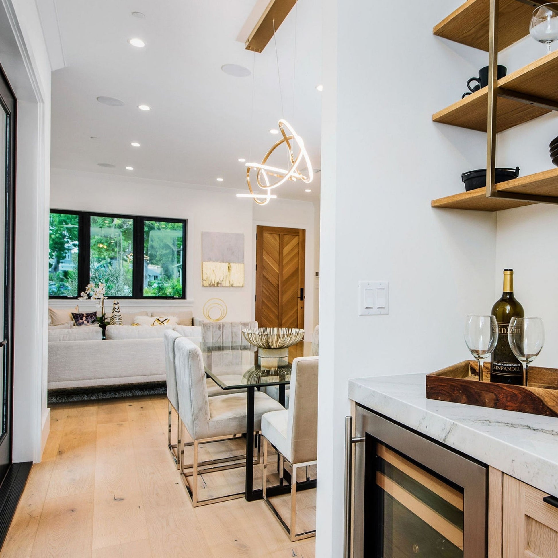 ET2 Lighting - Unity 55" Linear LED Pendant, Brushed Champagne Finish | Bees Lighting