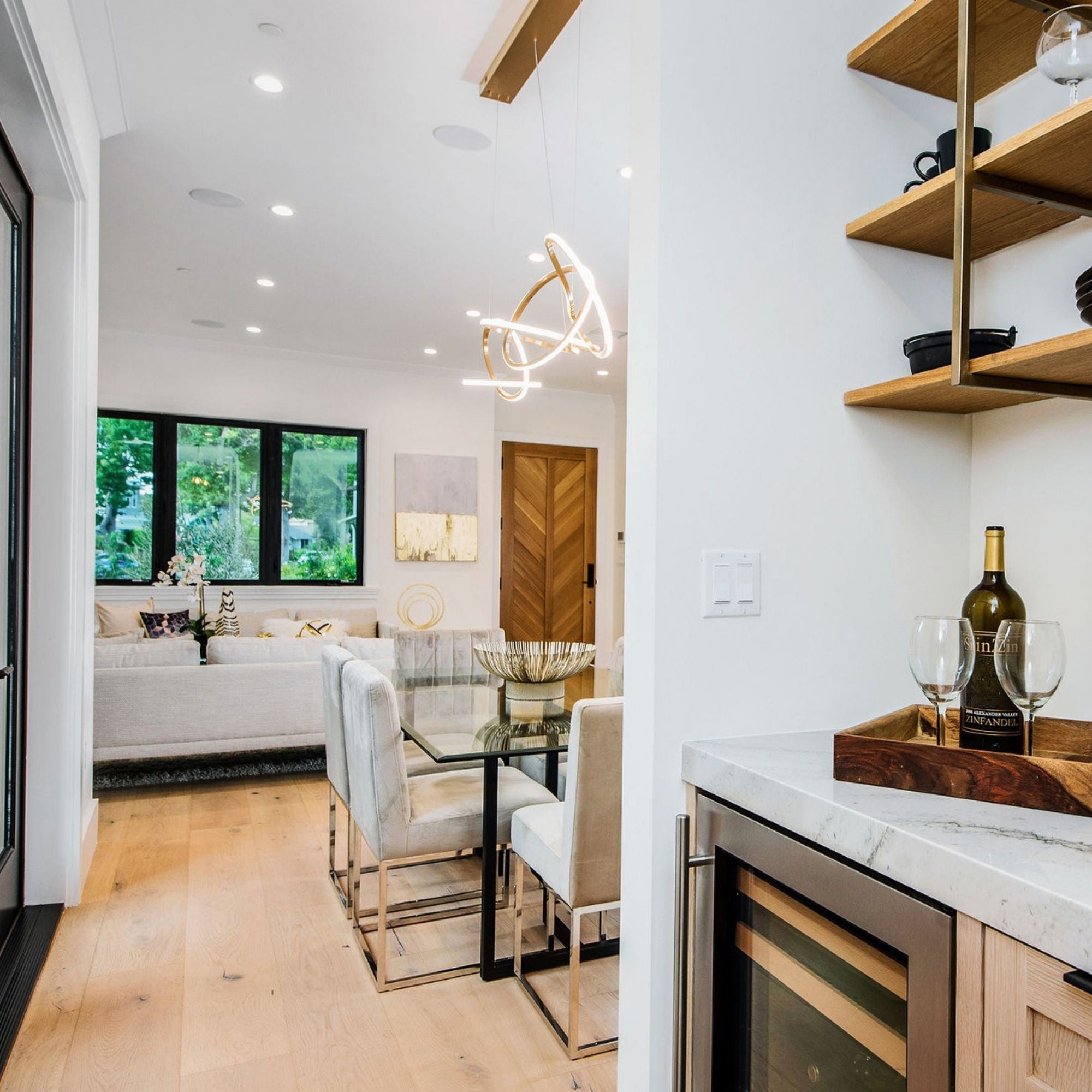 ET2 Lighting - Unity 55" Linear LED Pendant, Brushed Champagne Finish | Bees Lighting