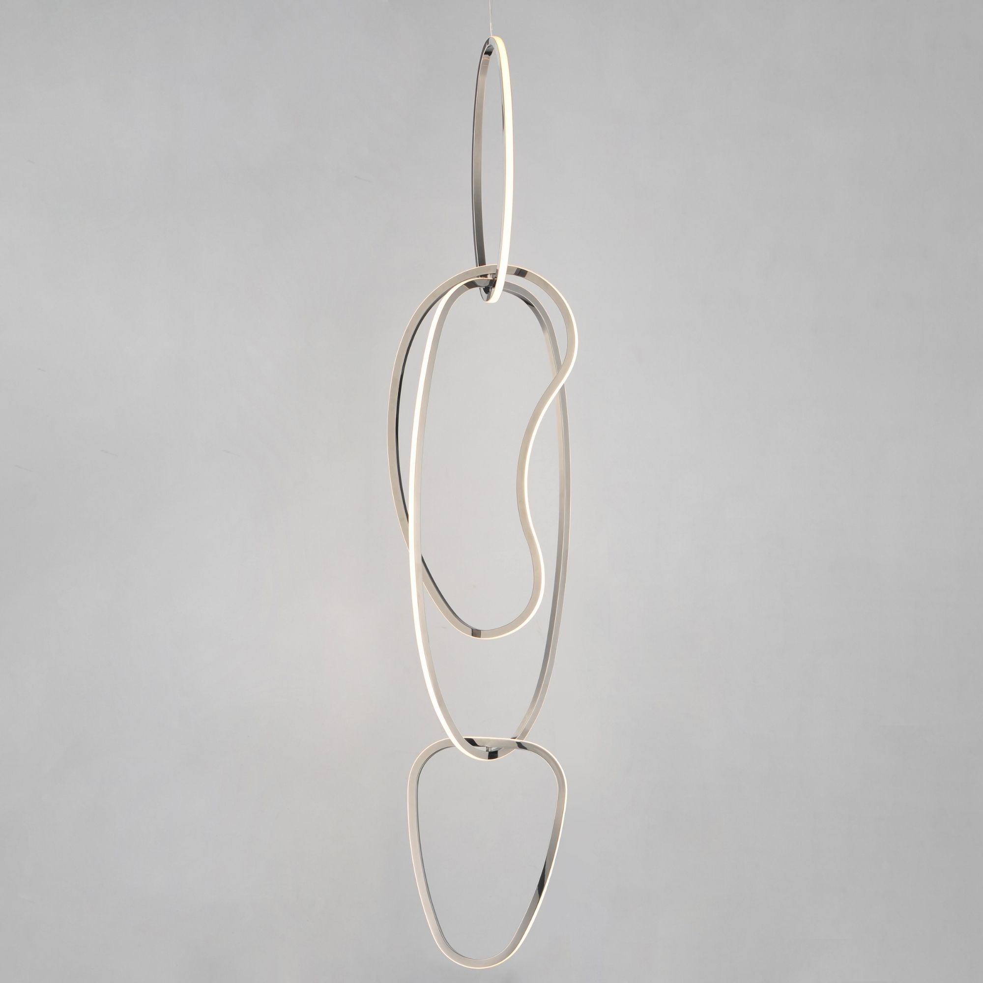 Unity 63" Vertical LED Pendant, Black Chrome Finish