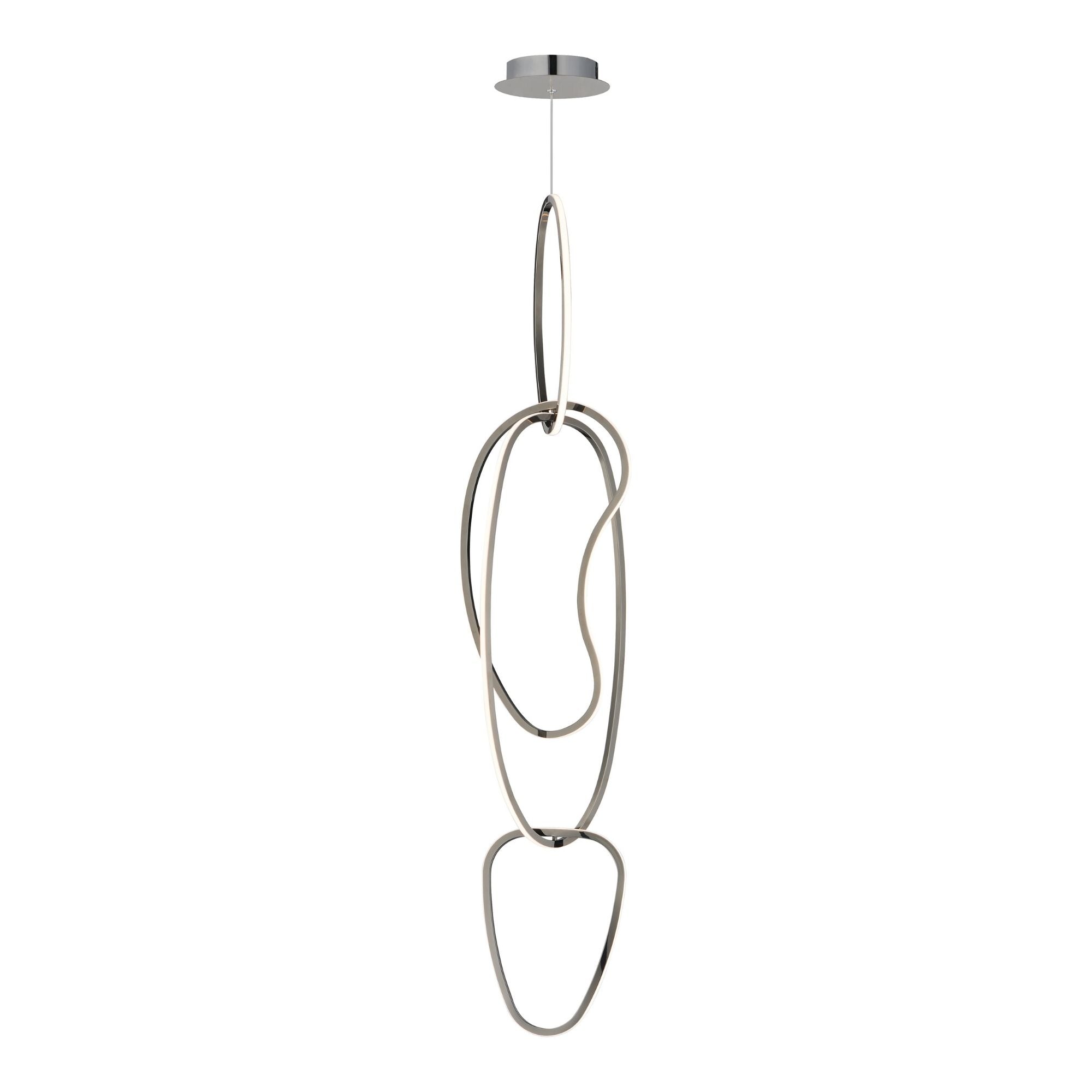 Unity 63" Vertical LED Pendant, Black Chrome Finish