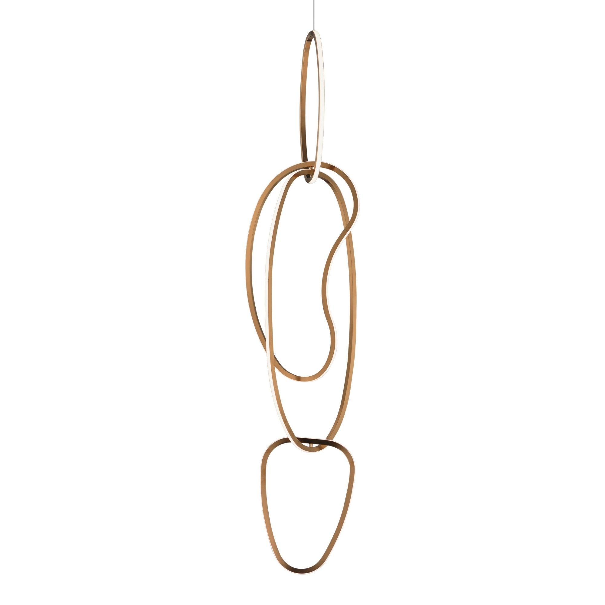 Unity 63" Vertical LED Pendant, Brushed Champagne Finish