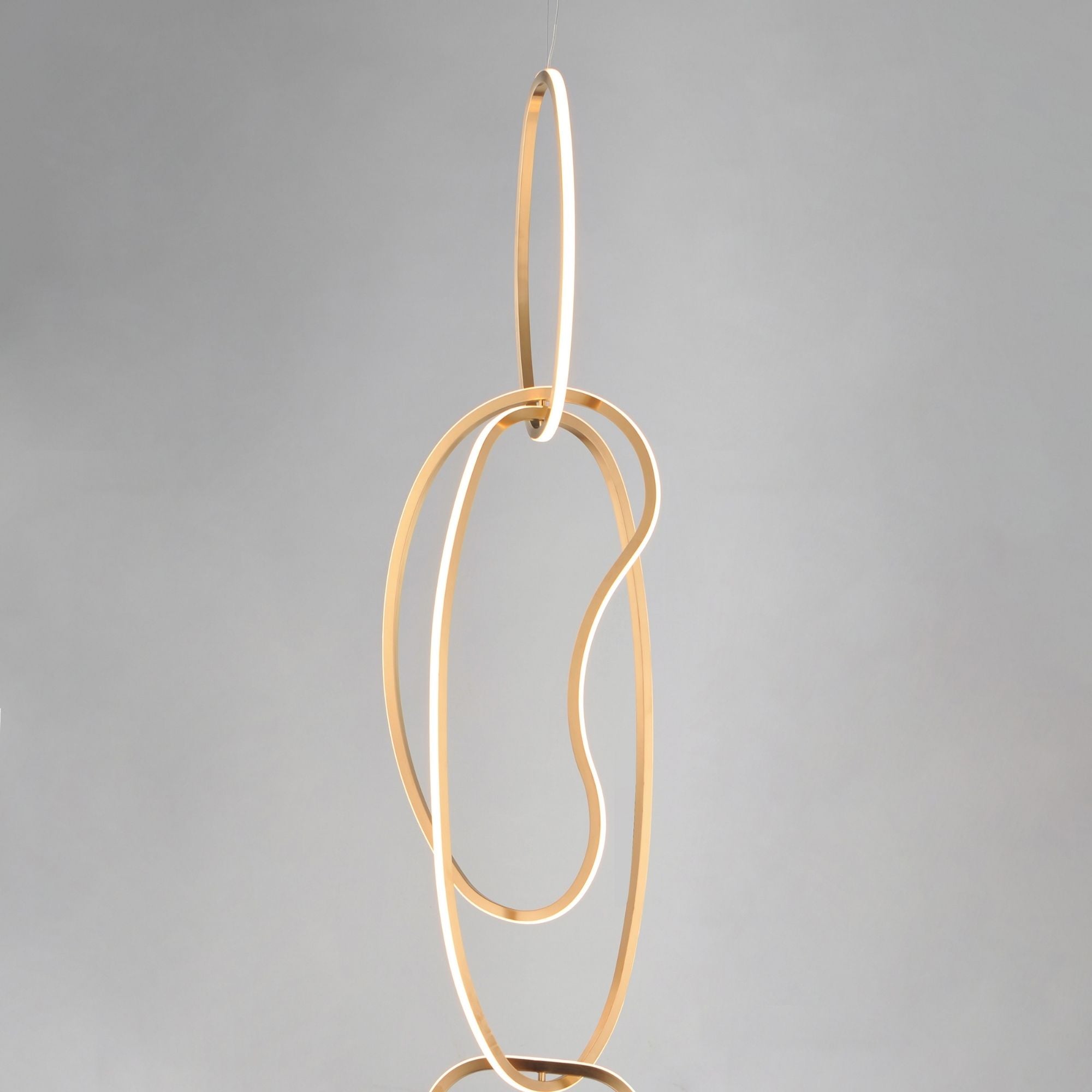 Unity 63" Vertical LED Pendant, Brushed Champagne Finish