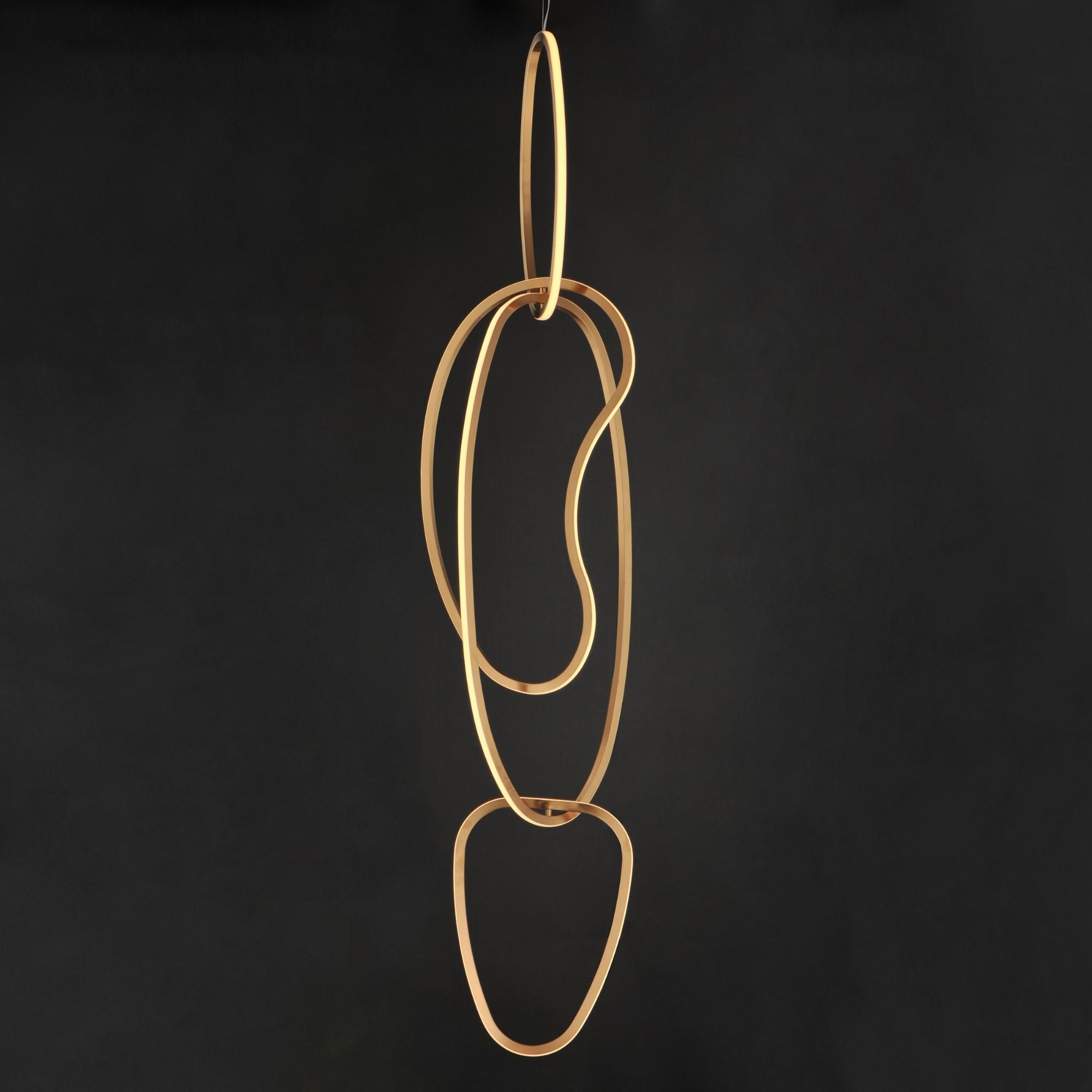 Unity 63" Vertical LED Pendant, Brushed Champagne Finish