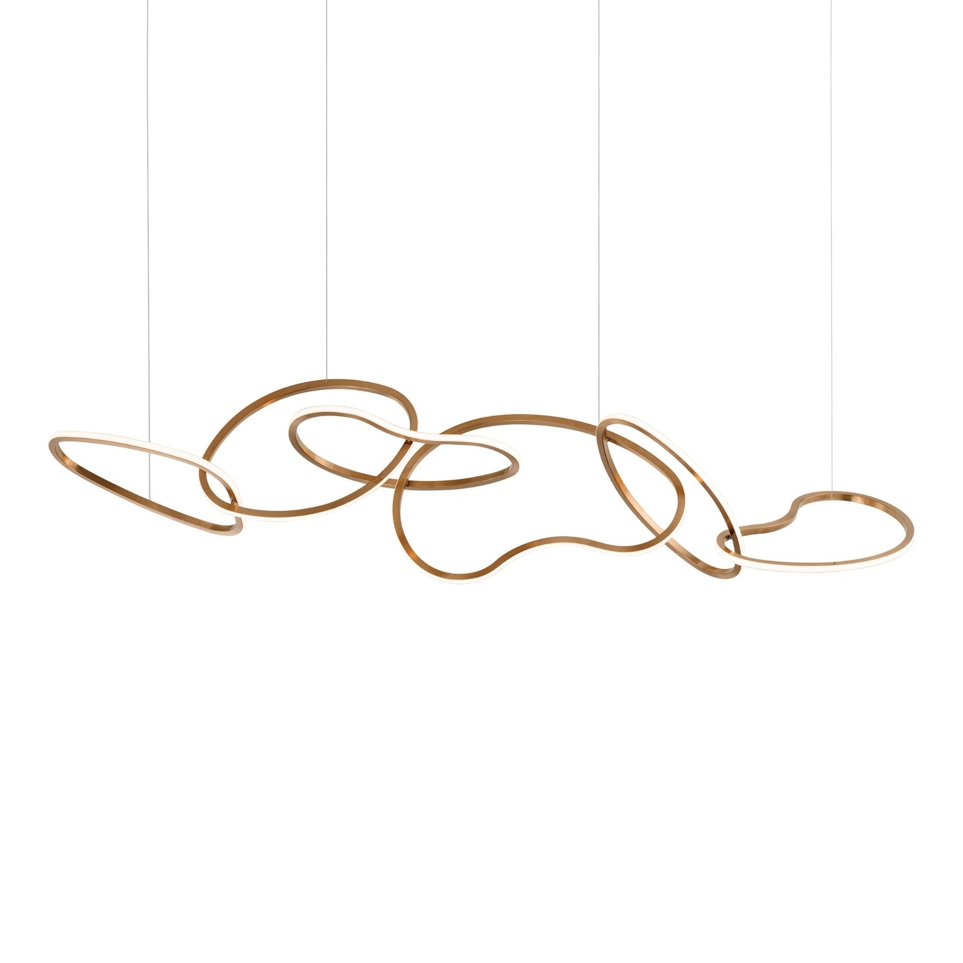 ET2 Lighting - Unity 69" Linear LED Pendant, Brushed Champagne Finish | Bees Lighting