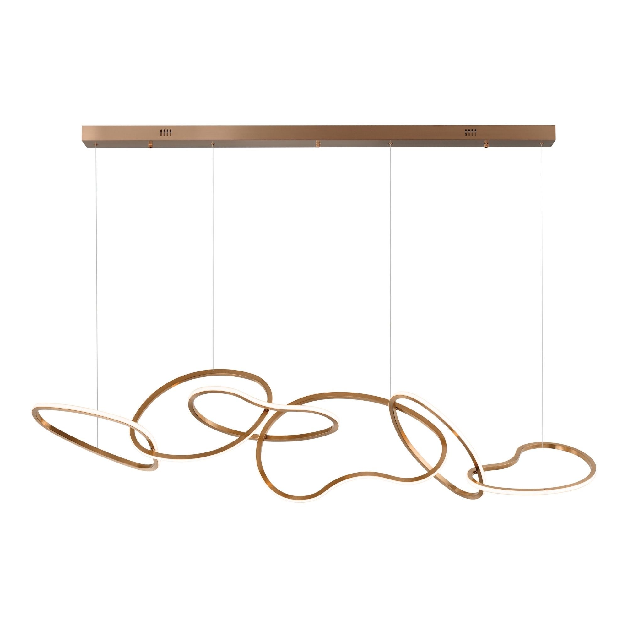ET2 Lighting - Unity 69" Linear LED Pendant, Brushed Champagne Finish | Bees Lighting