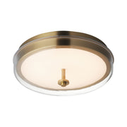 Voto 12" LED Flush Mount, Natural Aged Brass Finish