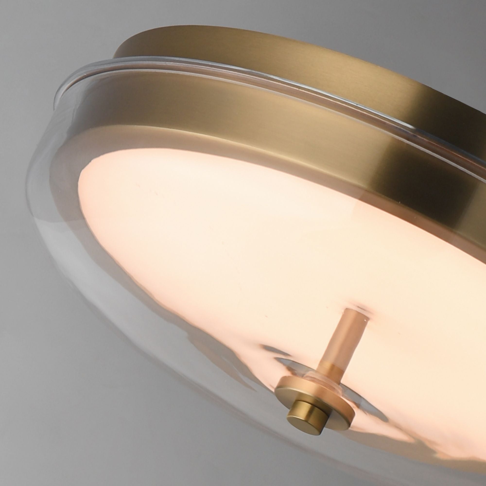 Voto 12" LED Flush Mount, Natural Aged Brass Finish