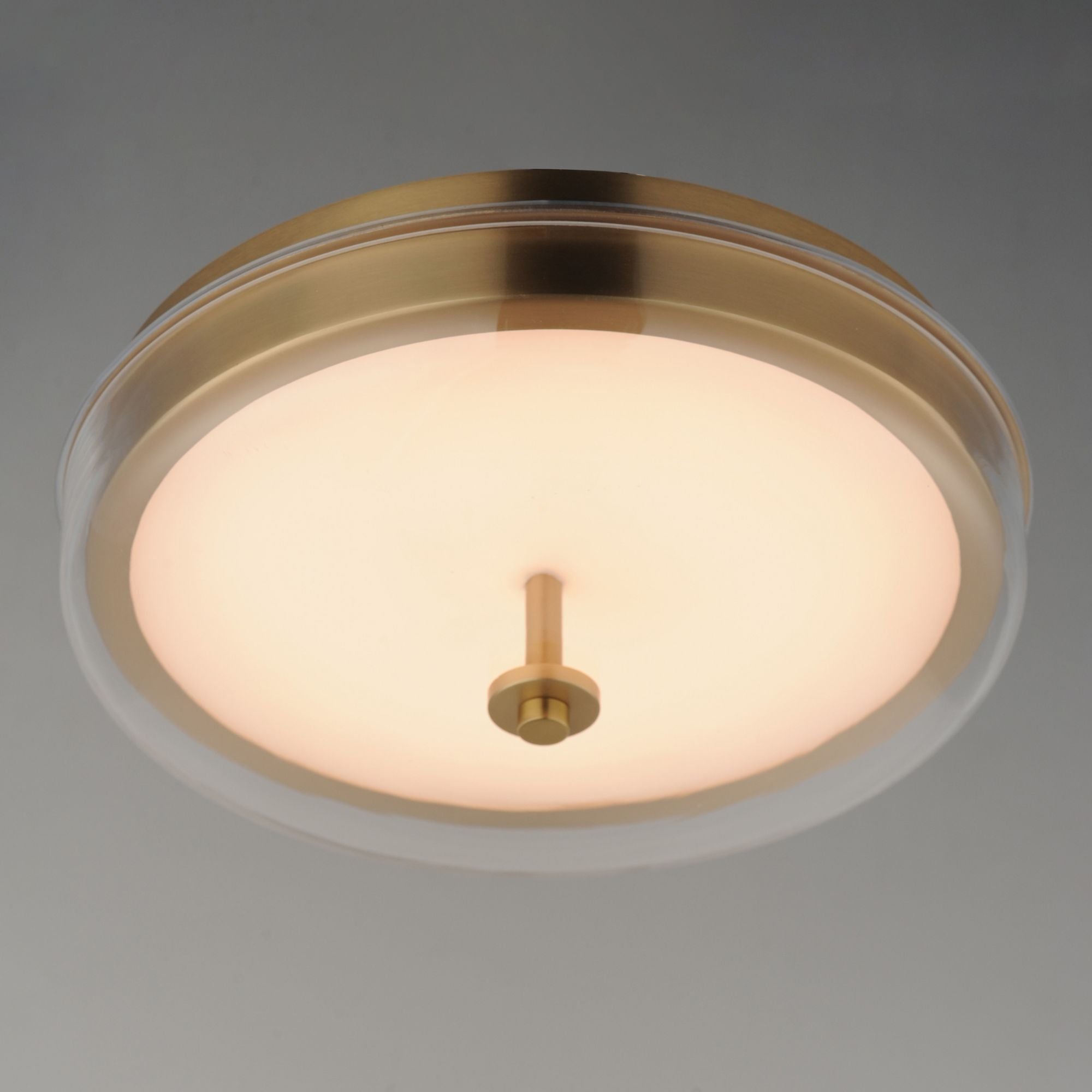 Voto 12" LED Flush Mount, Natural Aged Brass Finish