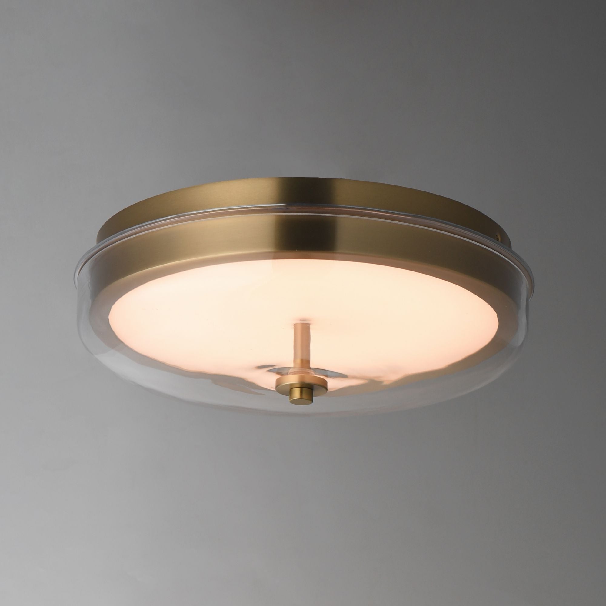 Voto 12" LED Flush Mount, Natural Aged Brass Finish