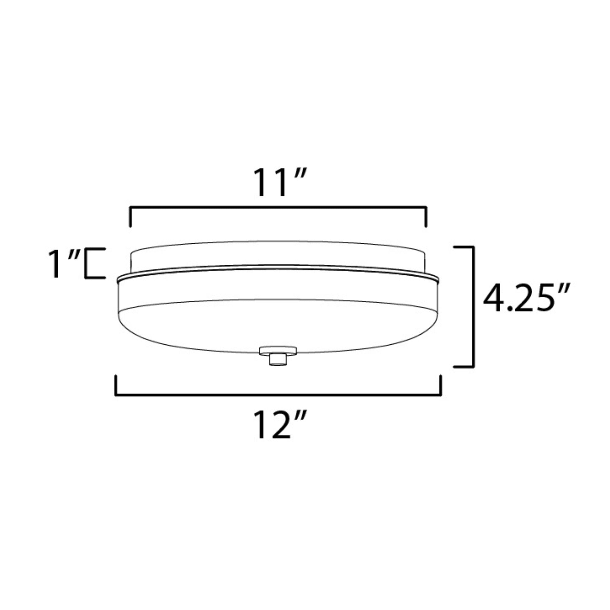Voto 12" LED Flush Mount, Natural Aged Brass Finish