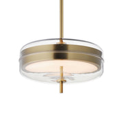 Voto 12" 2-Light LED Pendant, Natural Aged Brass Finish