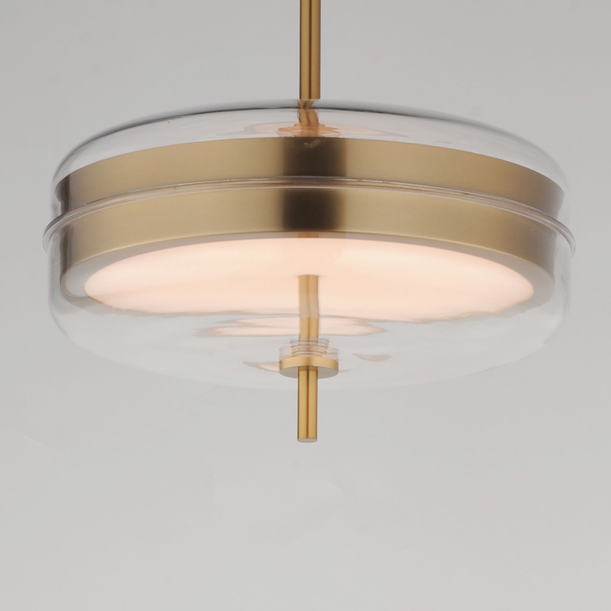 Voto 12" 2-Light LED Pendant, Natural Aged Brass Finish
