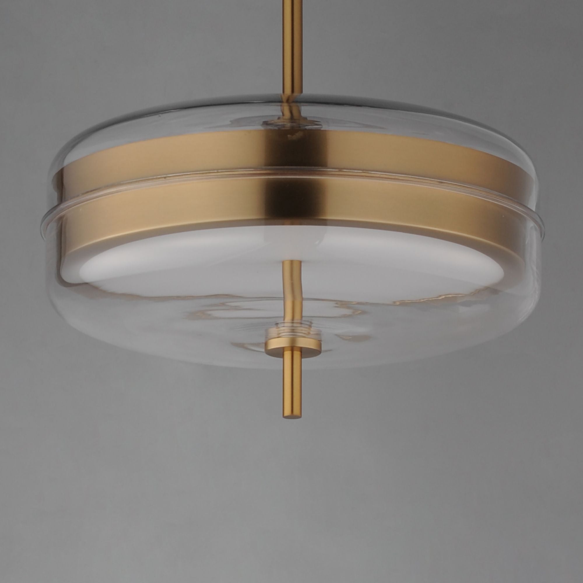 Voto 12" 2-Light LED Pendant, Natural Aged Brass Finish