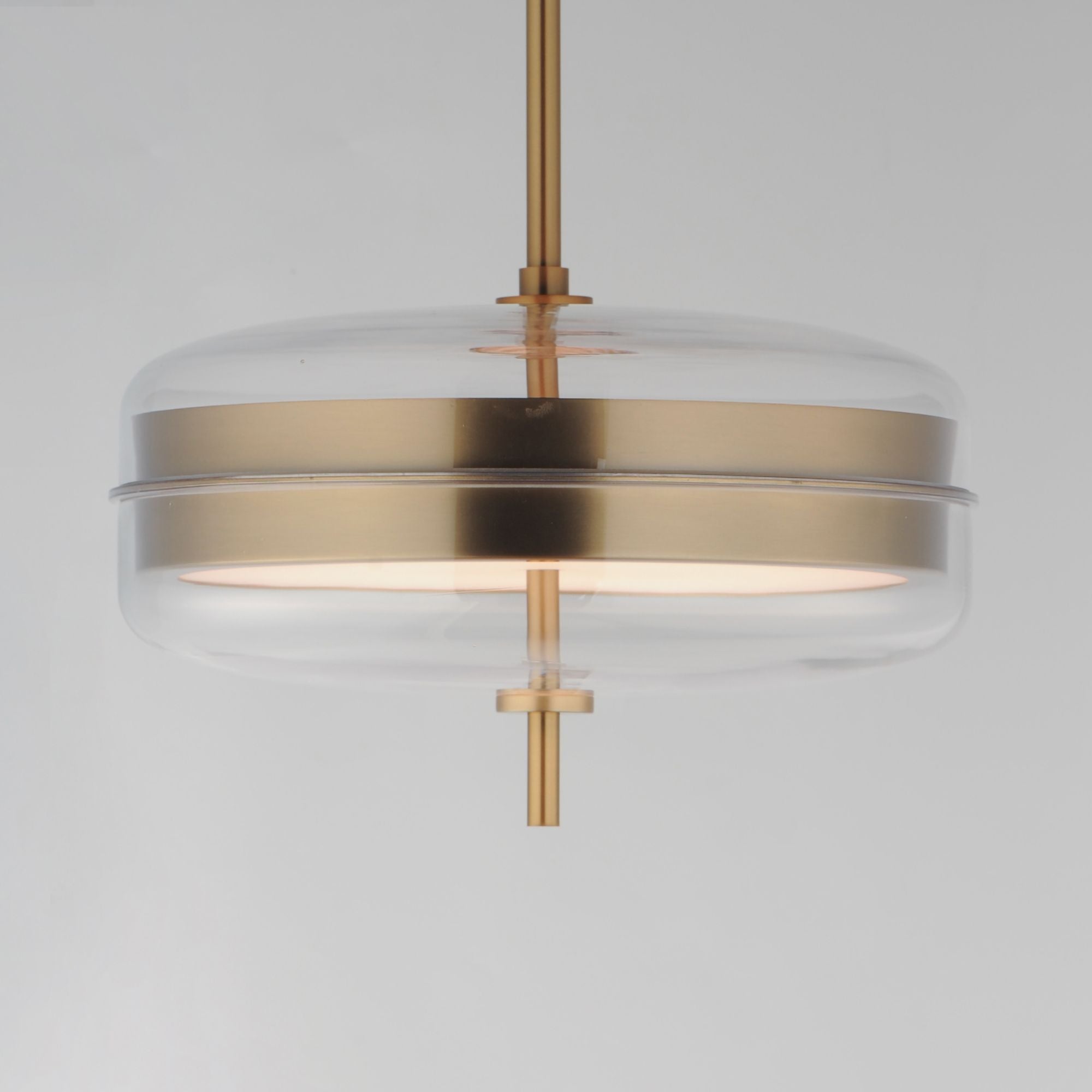Voto 12" 2-Light LED Pendant, Natural Aged Brass Finish